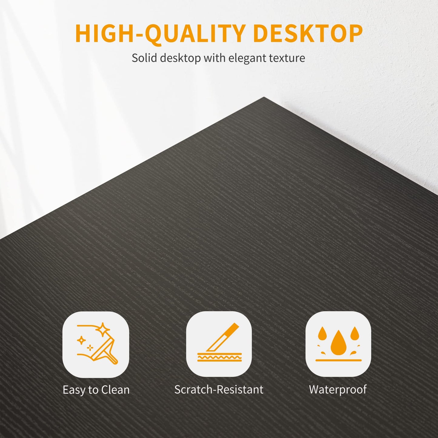 Cubiker Computer Home Office Desk with Drawers, 40 Inch Small Desk Study Writing Table, Modern Simple PC Desk, Modern Black