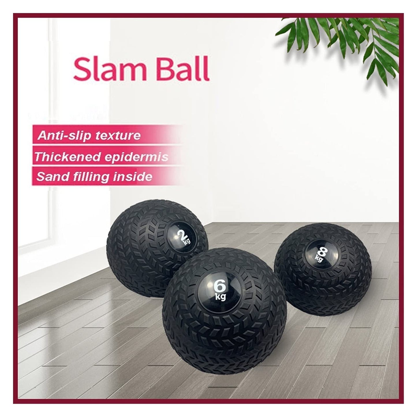Medicine Ball Medicine Ball Slam Ball, Male and Female Core Strength Training Cross-Training Fitness Ball, Home Gym Multifunctional Fitness Equipment (Size : 3kg/6.6lb)