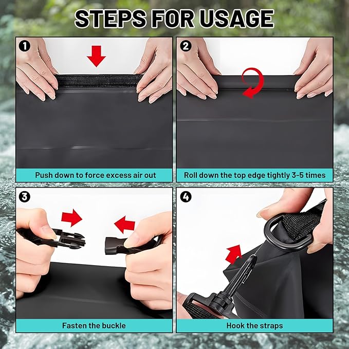 Waterproof Dry Bag,Roll Top Waterproof Backpack 2L/5L/10L/20L/30L/40L Floating Lightweight Bags for Kayaking, Boating, Fishing, Swimming Camping