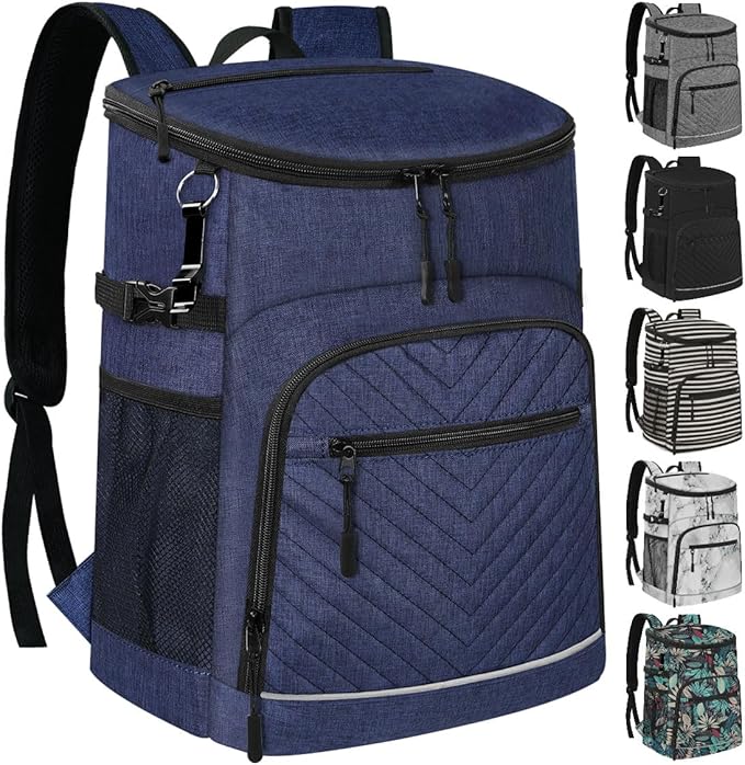Cooler Backpack Insulated Leakproof Waterproof Backpack Cooler Bag 30/45 Cans, Large Capacity Lightweight Travel Camping Beach Backpack Cooler Ice Chest for Men and Women