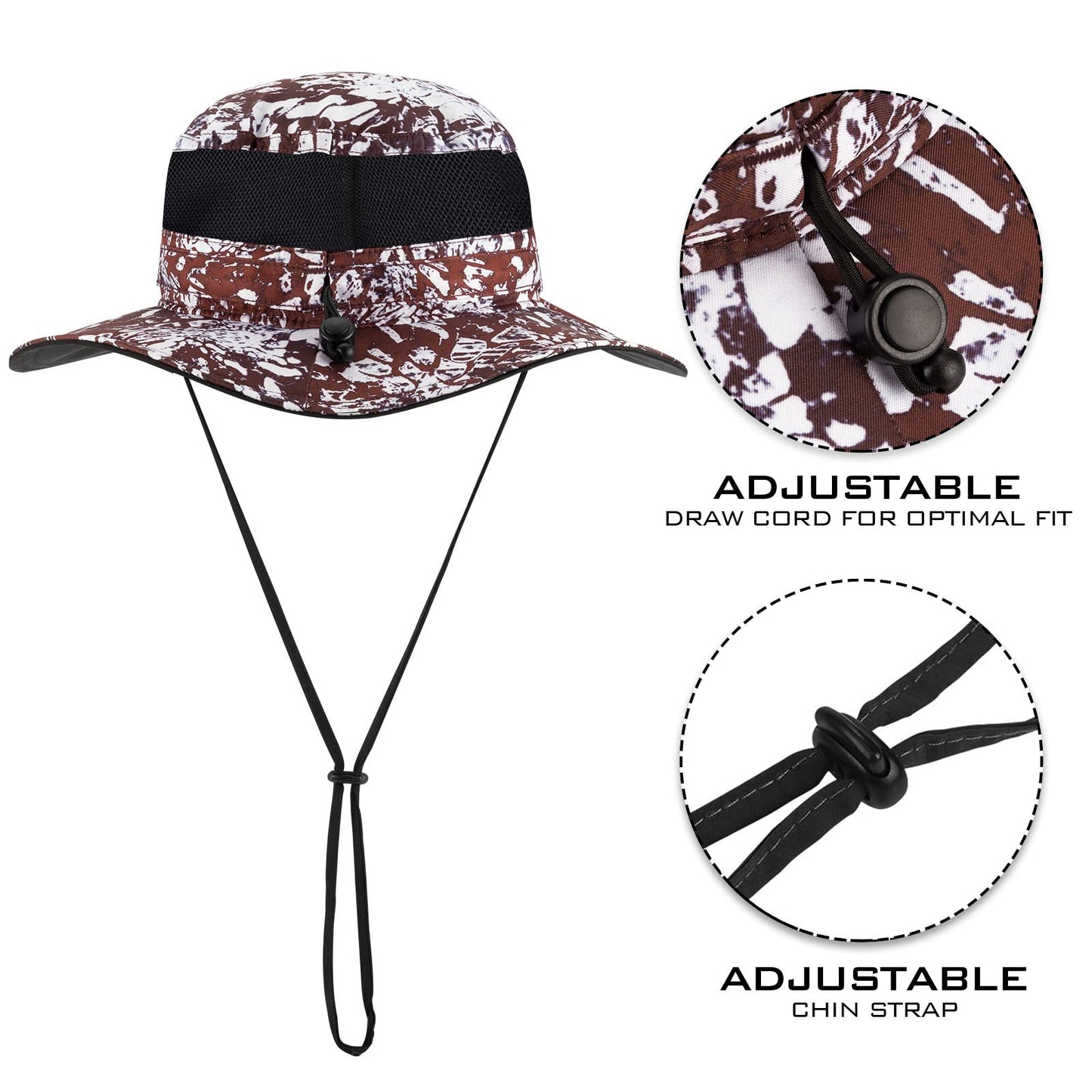 KastKing Sol Armis UPF 50 Boonie Hat - Sun Protection Hat, Fishing Beach & Hiking Paddling, Rowing, Kayaking Prym1 Fire and Ice