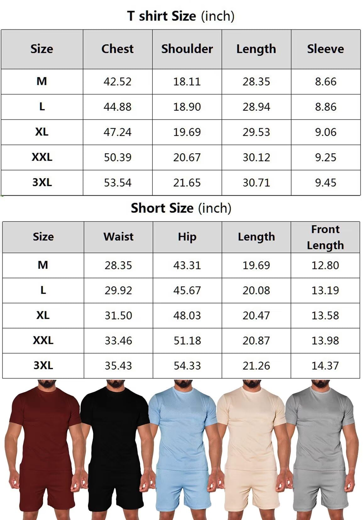 Uni Clau Mens 2 Piece Short Set Summer Outfits Tracksuit Casual T shirt and Short Beach Sets Blue M