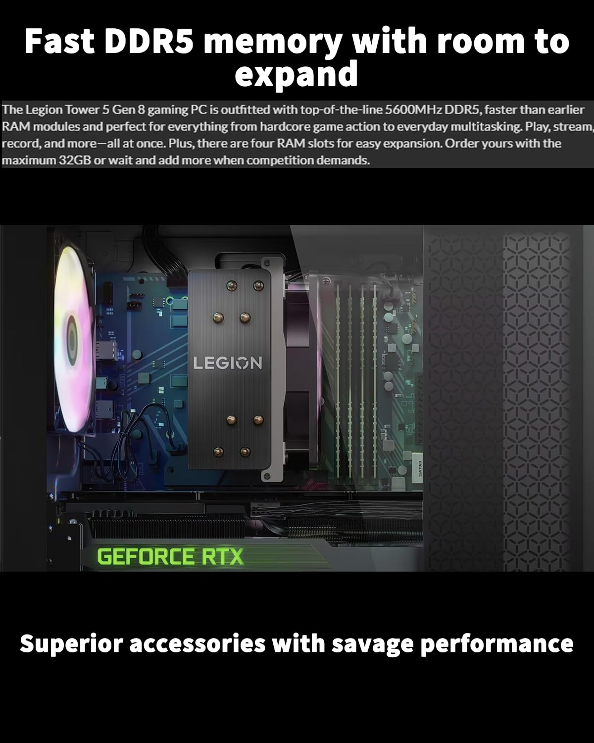 Lenovo Legion Tower T5 Gen 8 Gaming Desktop PC, AMD Ryzen 7 7700 Processor with RTX 4070 Ti Super 16GB GDDR6X, WiFi 6E, BT5.3, KB, Mouse Set, Windows 11 Pro, Office Pro Lifetime (32GB RAM | 2TB SSD)