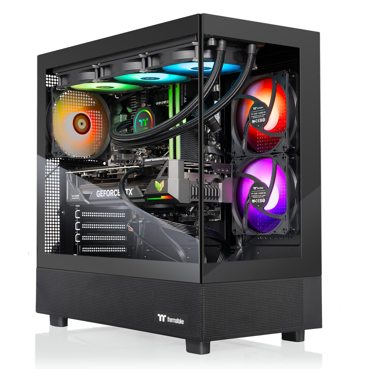 Thermaltake LCGS View 9870T-270 Gaming Desktop (AMD Ryzen™ 7 9800X3D, ToughRam 32GB DDR5 6400MT/s RGB Memory, NVIDIA® GeForce RTX™ 5070 Ti, 2TB NVMe M.2, WiFi, Windows 11) V27B-B850-57T-LCS