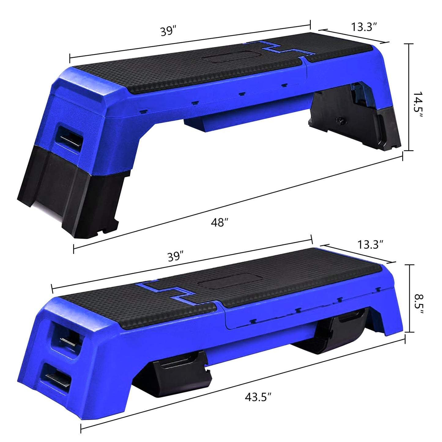 Modern-Depo Step Platform Cardio Exercise Equipment Workout Fitness Aerobic Deck Stepper with Resistance Bands Home Gym Adjustable Trainer Balance Board Dumbbell Bench