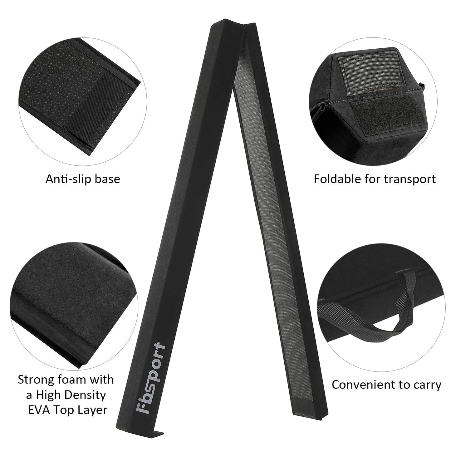 FBSPORT 8ft Balance Beam: Folding Floor Gymnastics Equipment for Kids Adults,Non Slip Rubber Base, Gymnastics Beam for Training, Practice, Physical Therapy and Professional Home Training
