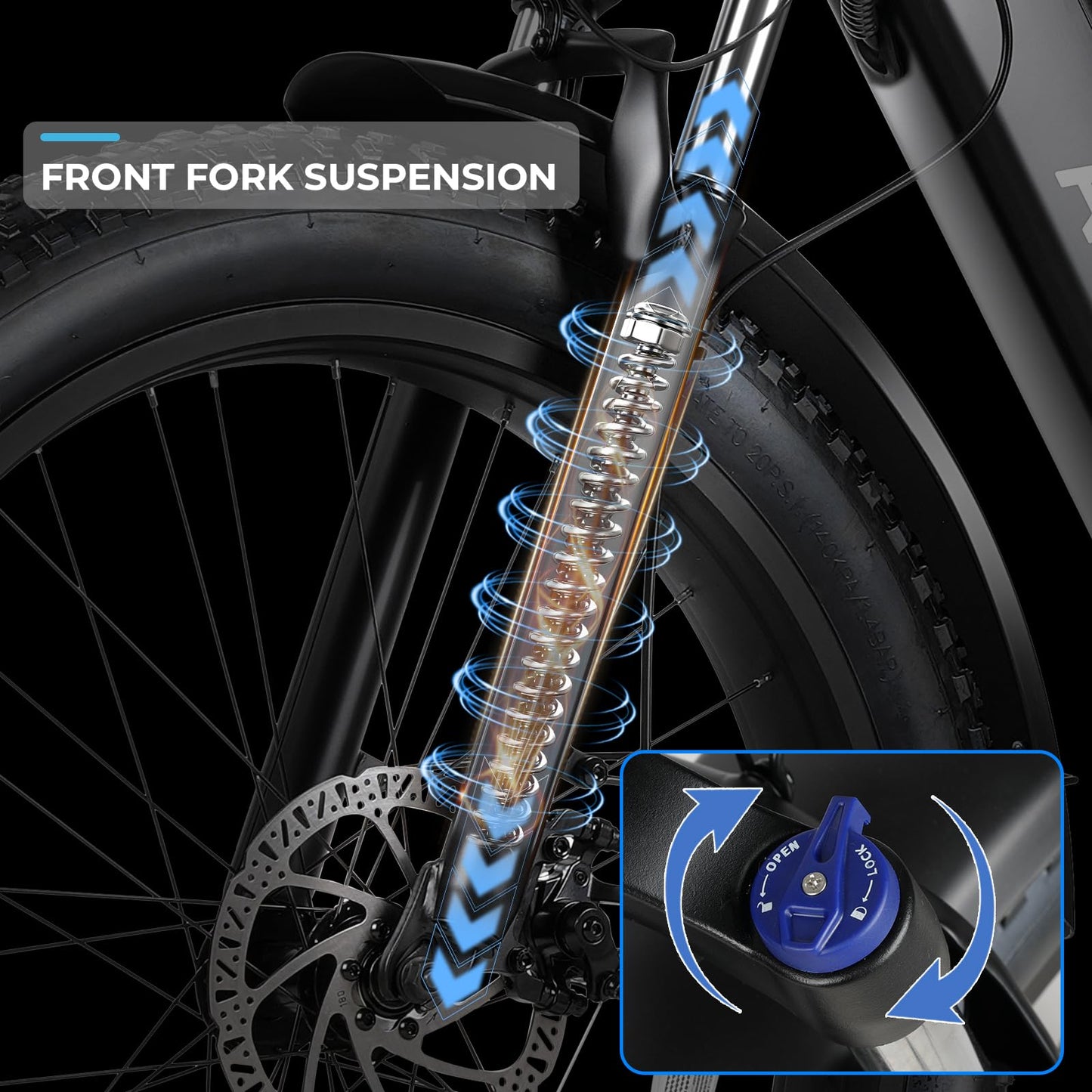 ANCHEER 26" Electric Bike for Adults, 1000W Peak Electric Bike 28MPH 60 Miles Range, 48V 15Ah Built-in Battery - 3A Fast Charging, Fat Tire Electric Bike Off-Road for Women/Men, UL-Certified 7 Speed