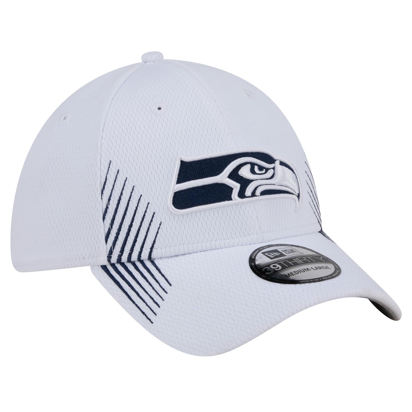 New Era Men's White Seattle Seahawks Active 39THIRTY Flex Hat