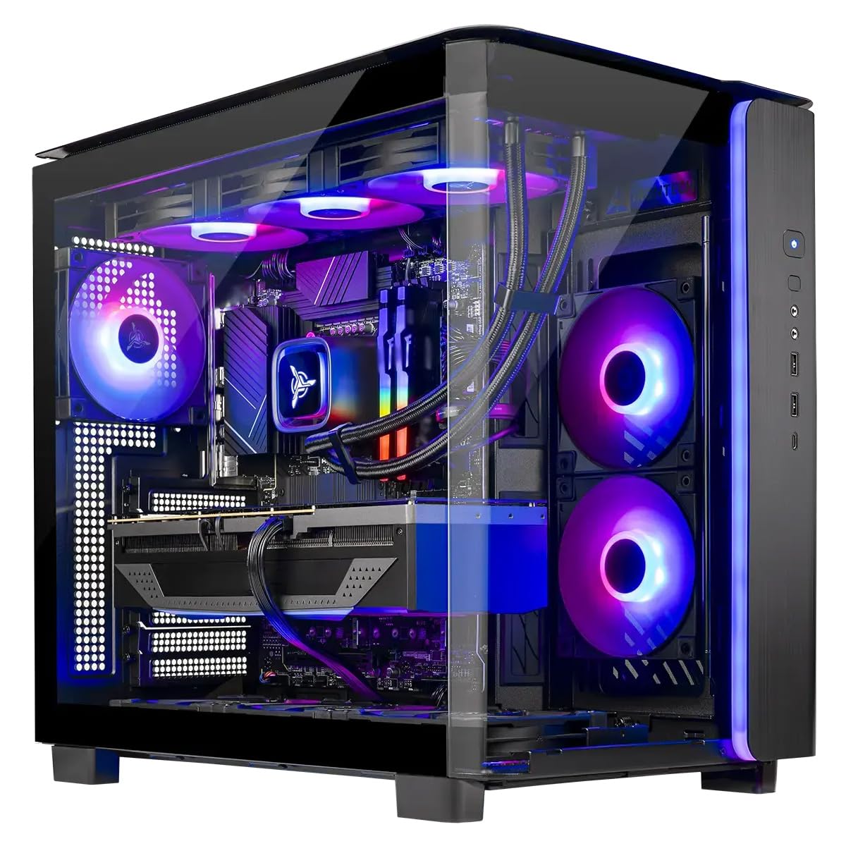 Skytech King 95 Gaming PC Desktop, Ryzen 7 9800X3D 4.7 GHz (5.2 GHz Turbo), NVIDIA RTX 5070 Ti 16GB, 2TB Gen4 NVMe SSD, 32GB DDR5 RAM 6000 RGB, 850W Gold PSU, 360mm ARGB AIO, Wi-Fi, Win 11
