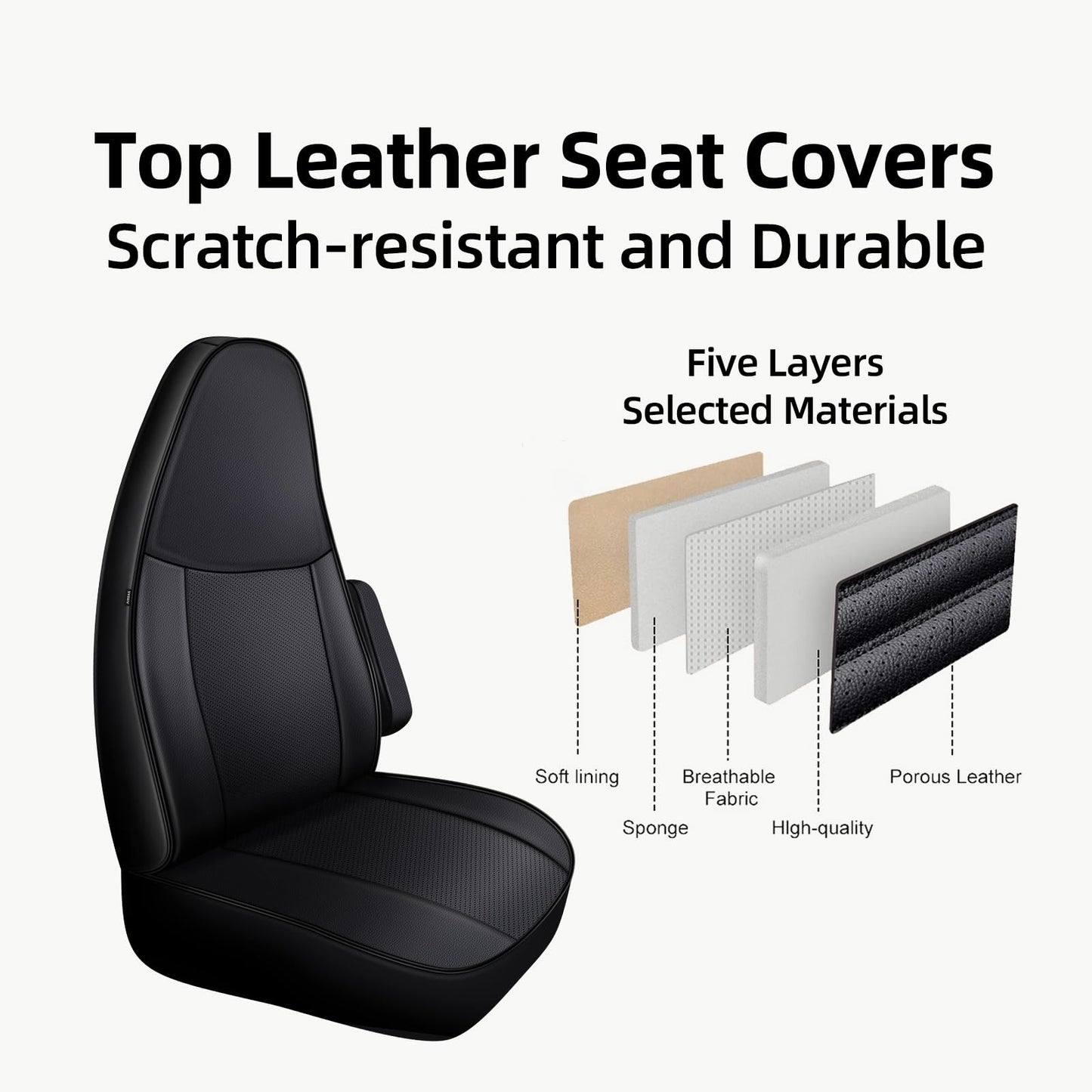 AOMSAZTO Car Seat Covers for Chevy Express Van seat Covers Accessories 2010-2025 Artificial Leather, Waterproof, Wear-Resistant