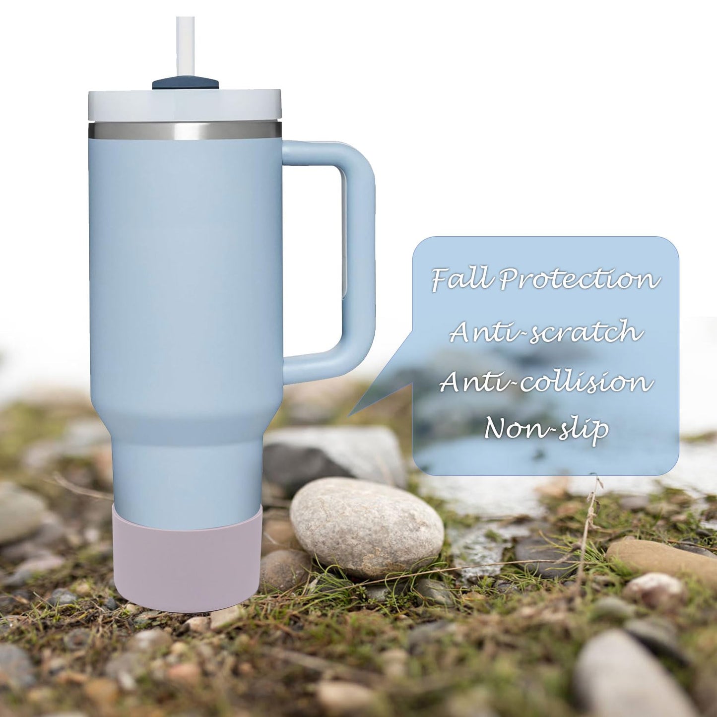 TFAK Protective Silicone Boot For Stanley Quencher Tumbler 30 oz 40 oz & IceFlow 20oz 30oz & Hydro Flask Water Bottle 12-24oz & Simple Modern Bottle