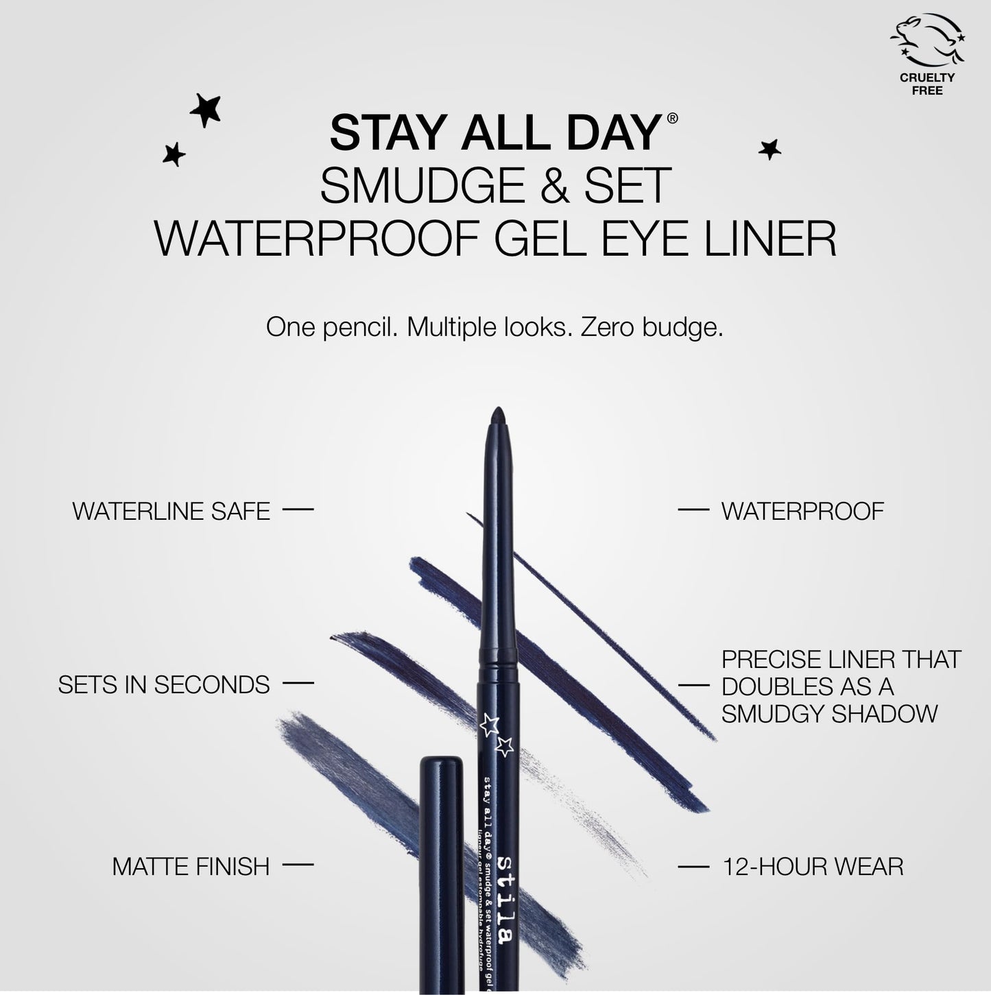 stila Stay All Day Smudge & Set Waterproof Gel Eye Liner | Waterline-Safe, Long-Lasting Color Wear, Smooth Glide Eyeliner Pencil or Eyeshadow Vivid Sapphire