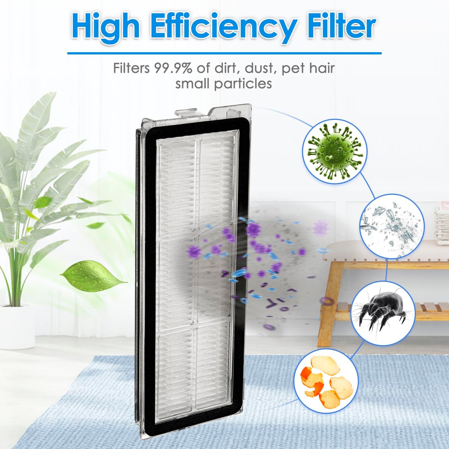 (7 Pack) Q Revo S Replacement HEPA Filter Compatible With Roborock Qrevo S, Qrevo Pro, Qrevo MaxV, Qrevo Plus, Qrevo Edge, Qrevo Curv Robot Vacuum, Filter Accessories Kit (NOT FOR Q Revo)
