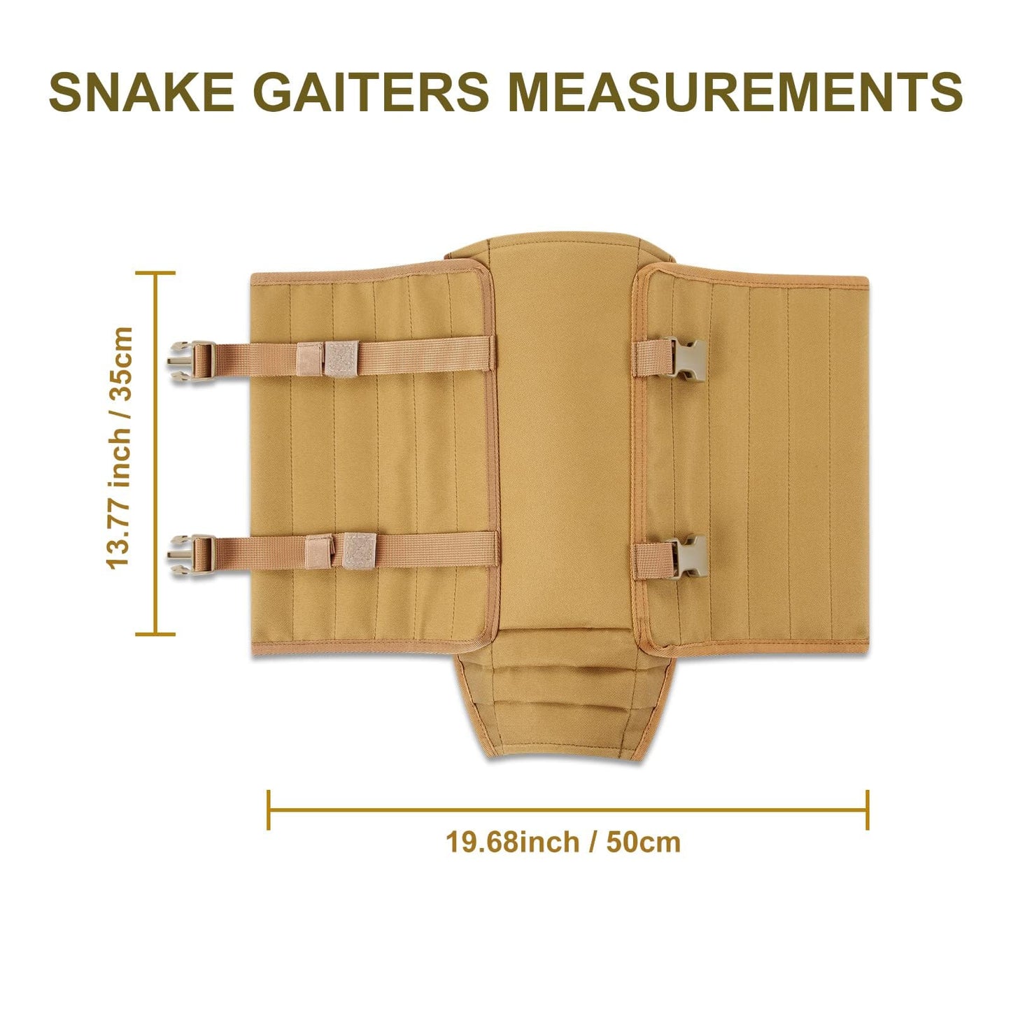 CAMOMAX Snake Gaiters Snake Chaps,Snake Bite Kit for Humans,Snake Guards,Snake Leggings for Men & Women with Adjustable Size