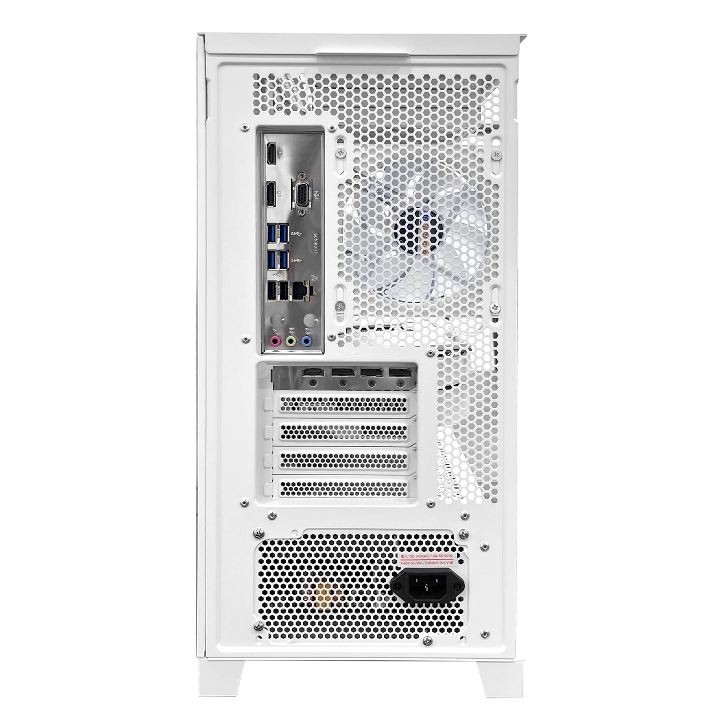 HOENGAGER Superview Gaming PC Desktop Computer - AMD Ryzen 7 5700X 3.4 GHz 8 Core, RTX 4060 8G, 32GB DDR4 RAM 3200, 1TB M.2 PCIE SSD, 650W PSU, 360mm AIO, 11AC Wi-Fi, Windows 11 Pro 64-bit, White