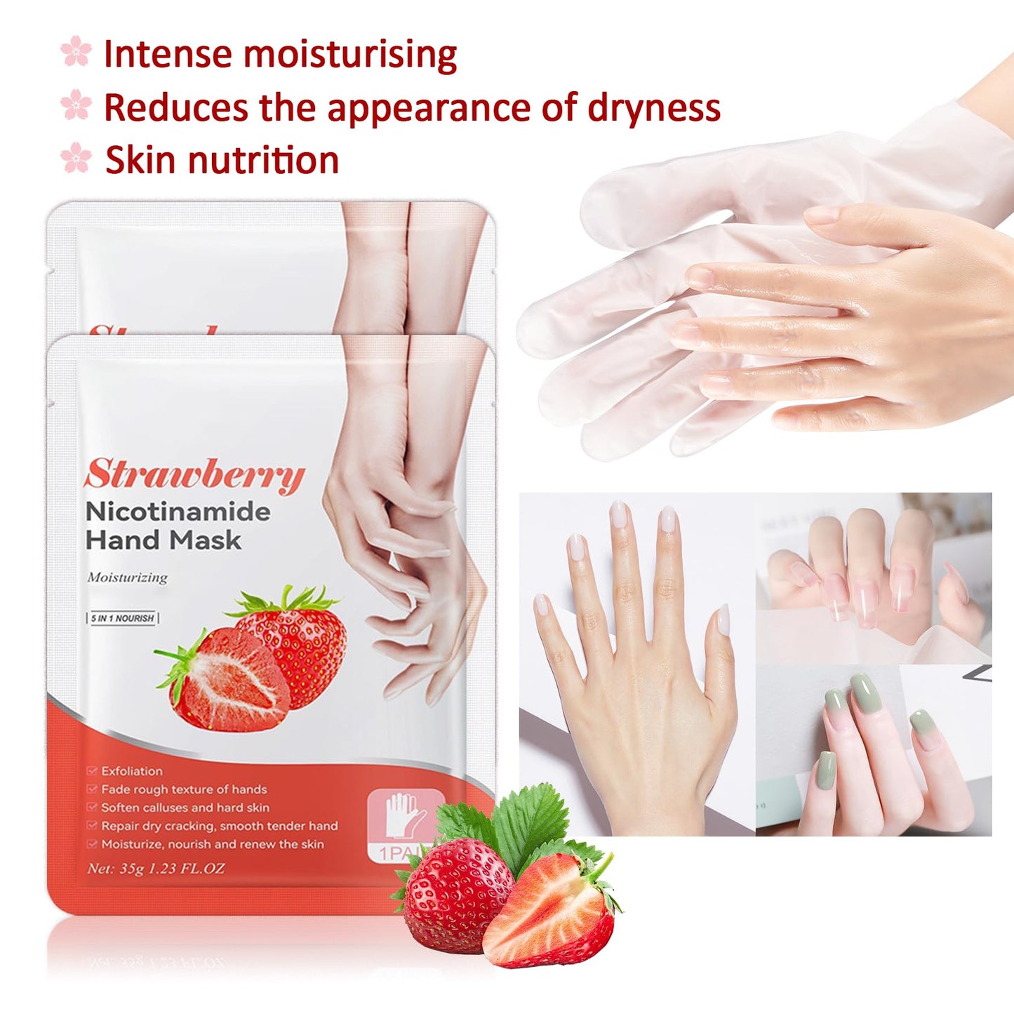PPPanYiDi Hand Masks Moisturizing Gloves,6 Pairs Hydrating Hand Peel Masks Gift Set for Dry Cracked Hands Care,Long-lasting and Non-greasy Hand Moisturizer Gloves for Women F