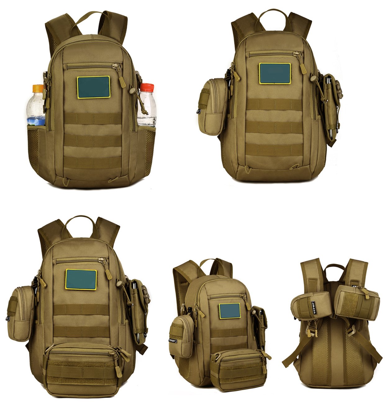 HUNTVP 10L/20L Mini Daypack Military MOLLE Backpack Rucksack Gear Tactical Assault Pack Bag for Hunting Camping Trekking