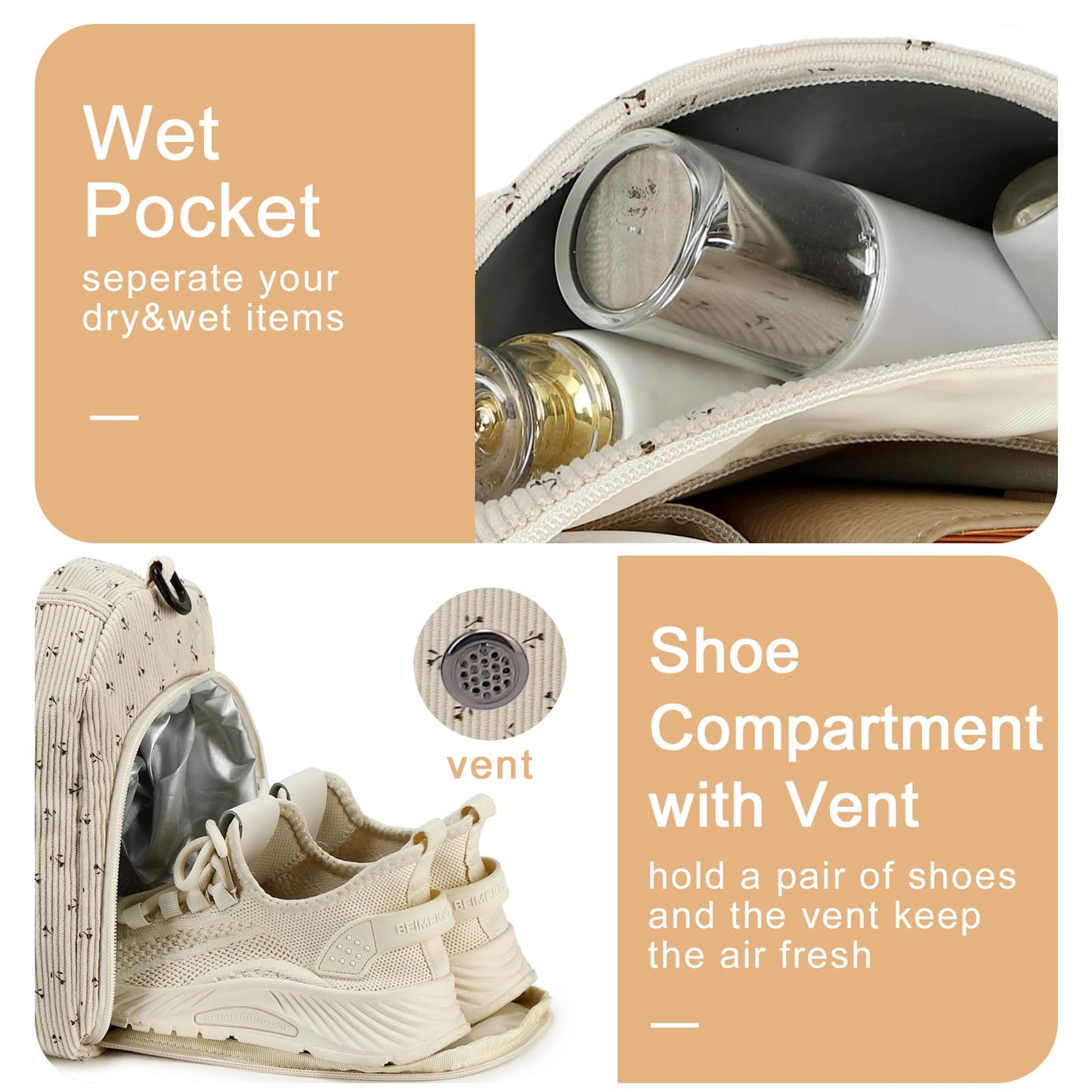 BLUBOON Duffle Bag Girls Kids Cute Gym Bag with Shoes Compartment & Wet Separation Waterproof Sports Overnight Travel Bag