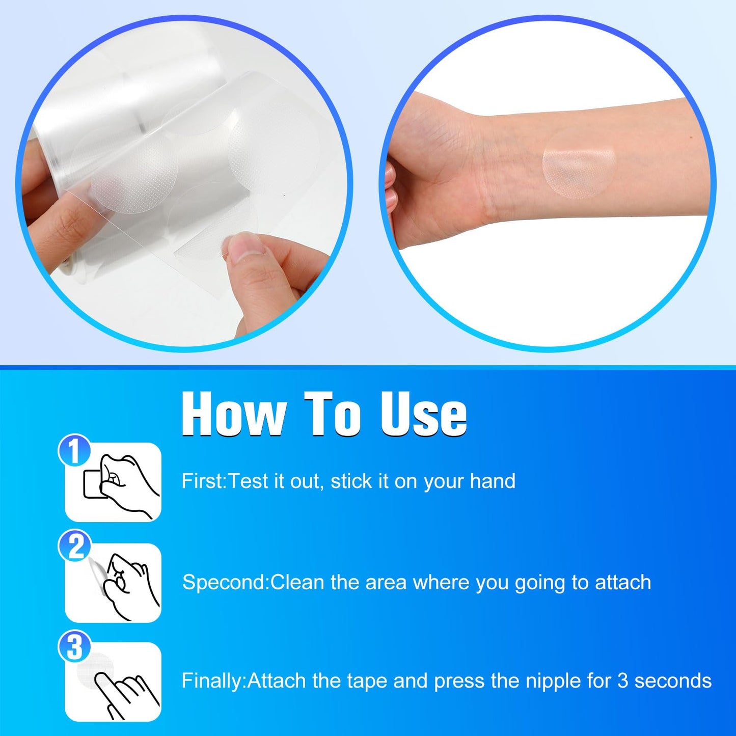Vicenpal 150 Pairs Men Nipple Cover Anti Chafing Protector Running Nipple Tape Nipple Patch Adhesive Nipple Guard for Runners(Clear)