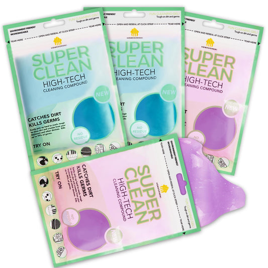 FiveJoy Car Cleaning Gels, 4-Pack Universal Auto Detailing Tools Car Interior Cleaner Putty, Dust Cleaning Mud for PC Tablet Laptop Keyboard, Camera, Printers, Calculator - 320g (2.8oz/pcs)