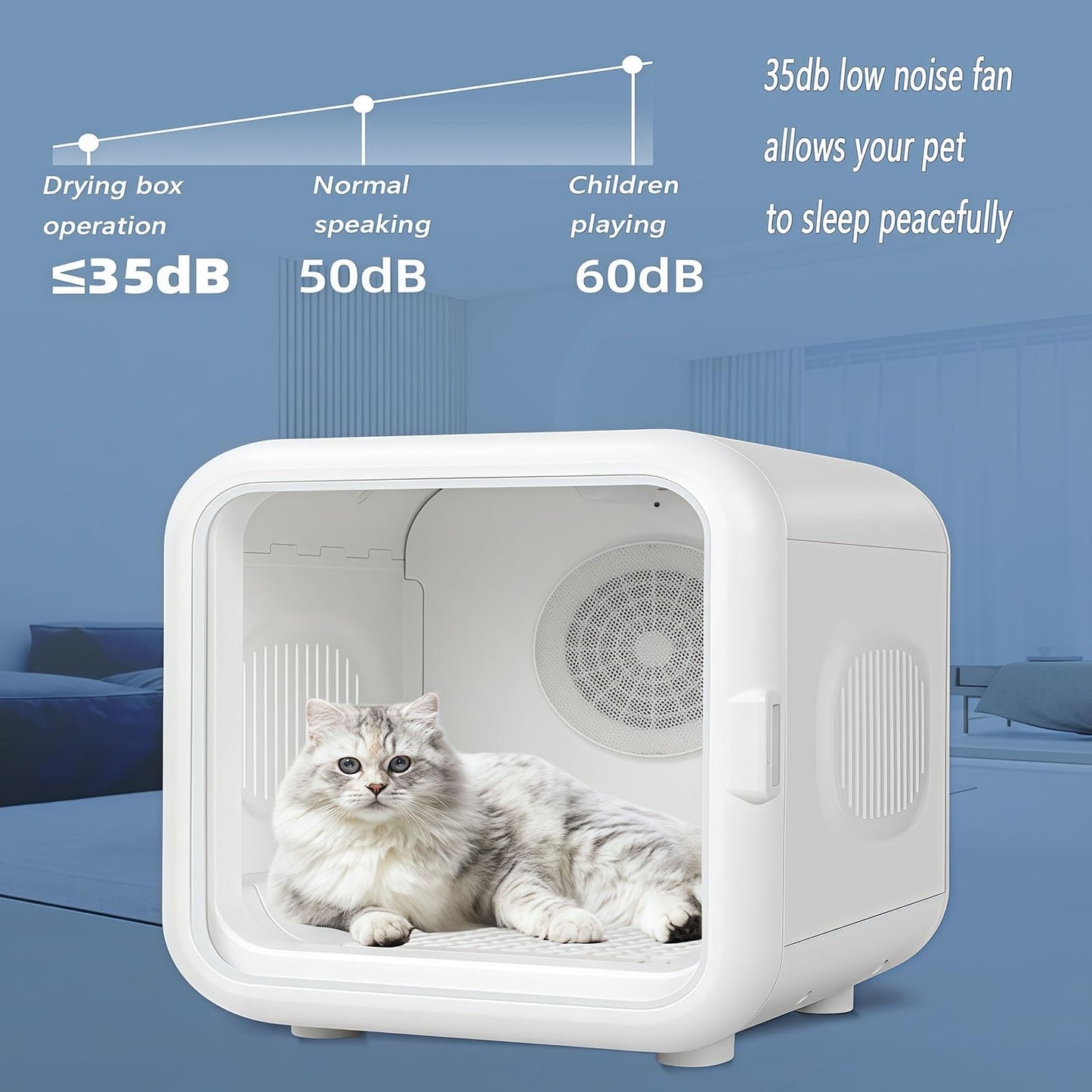 WENMEE Ultimate Pet Dryer Box-Ultra Quiet, Smart Temperature Control, 360° Efficient for Dogs and Cats