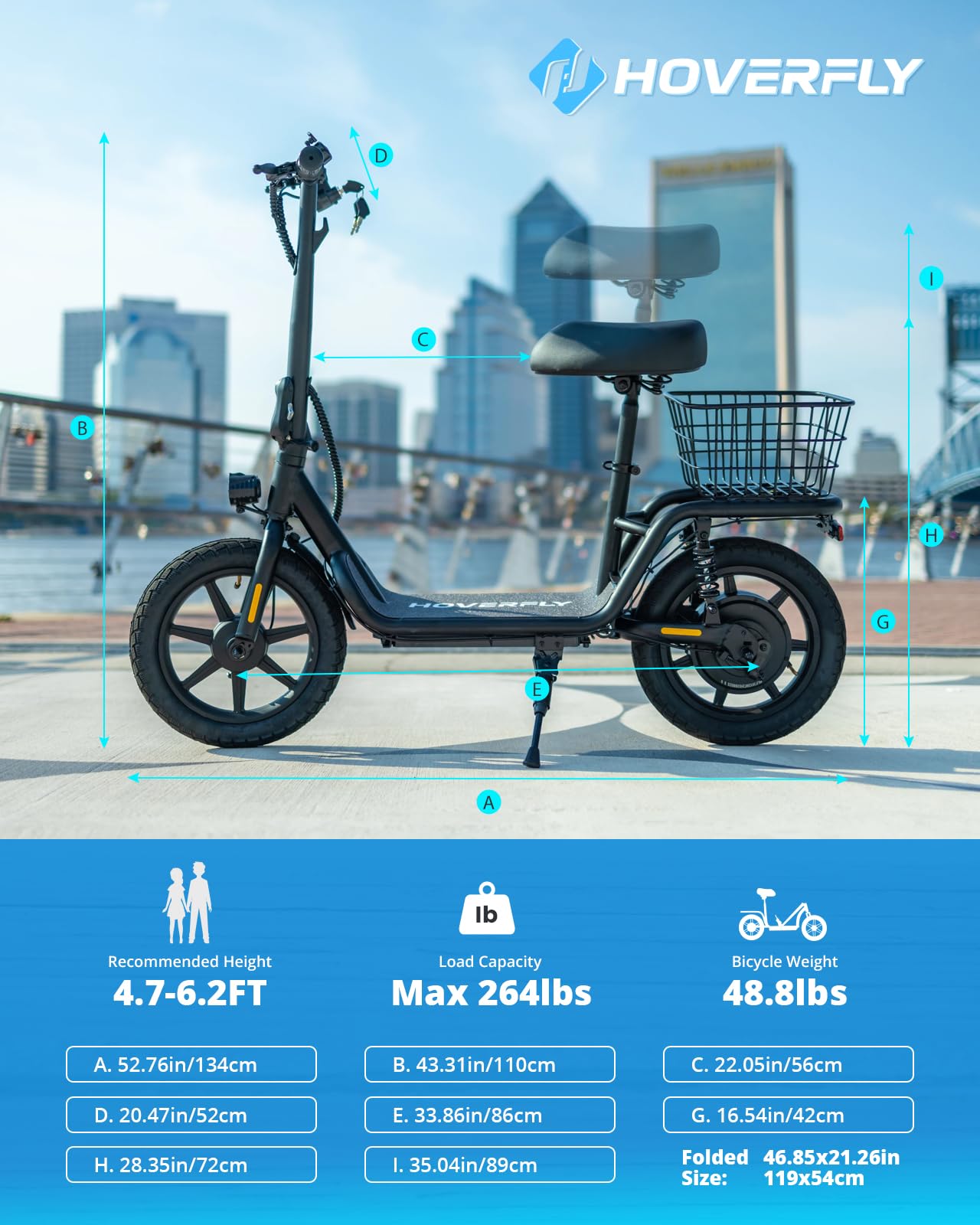 Hoverfly Z5 Electric Scooter with Seat for Adult, 18.6Miles Range&15.5Mph Power by 400W Motor, 14" Pneumatic Tire&Height Adjustable Seat, Foldable Commuter Scooter with Phone Holder, Hook&Carry Basket