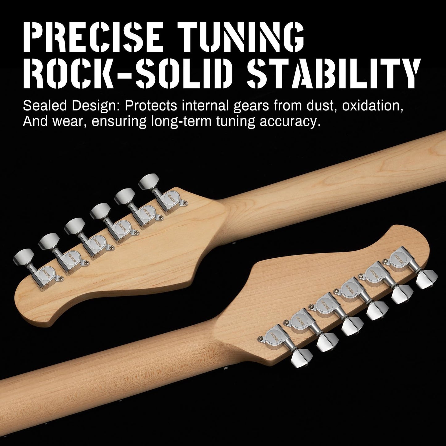 AODSK Electric Guitar with Amp Beginner Kit 39 Inch Solid Body Full Size,All Accessories,Digital Tuner,Six Strings,Four Picks,Tremolo Bar,Strap,Gig Bag,Starter kit