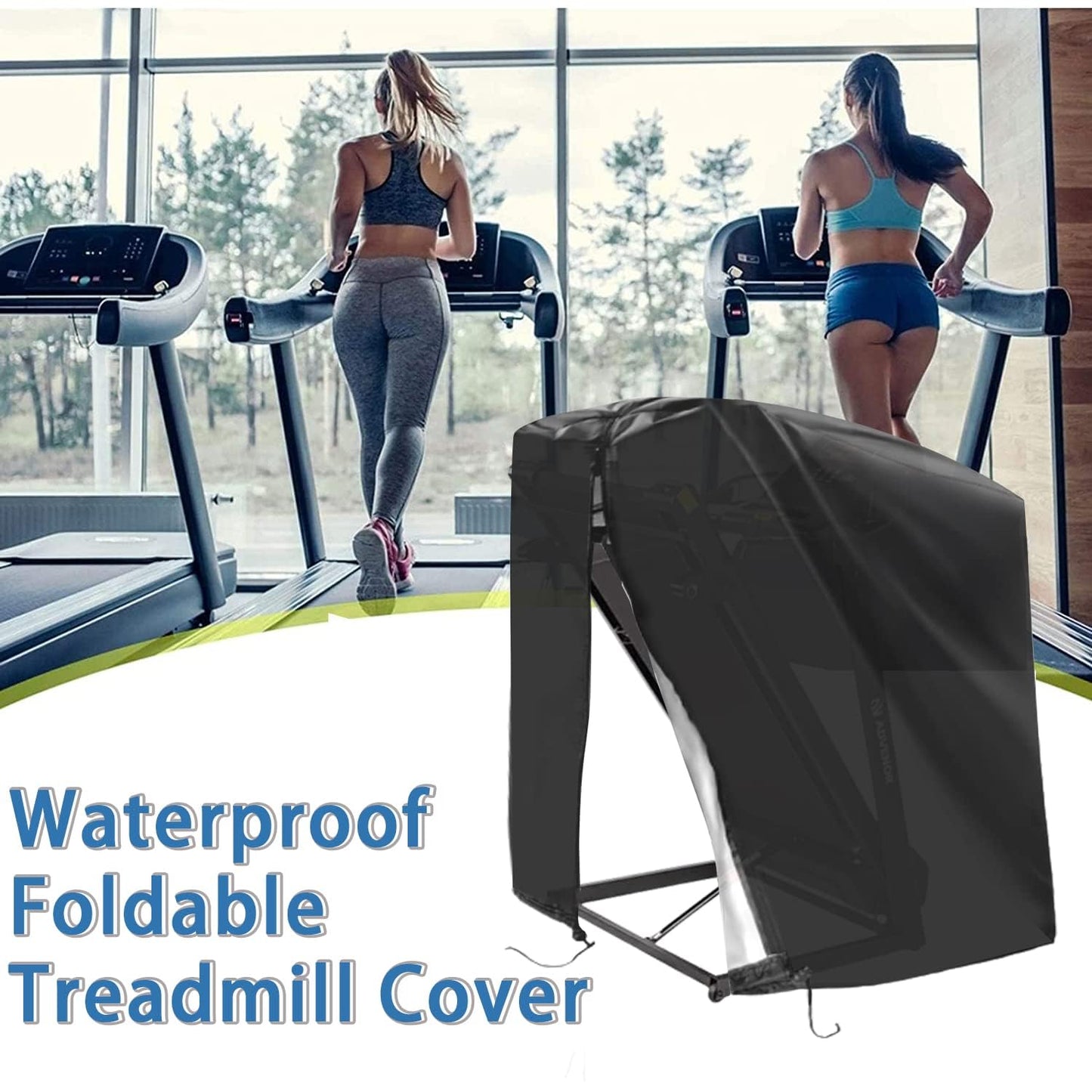 Rilime Treadmill Cover,Waterproof Covers for Home Folding Treadmills,Dustproof Covers for 300lbs Treadmill with Incline,32" L X 30" W X 55" H