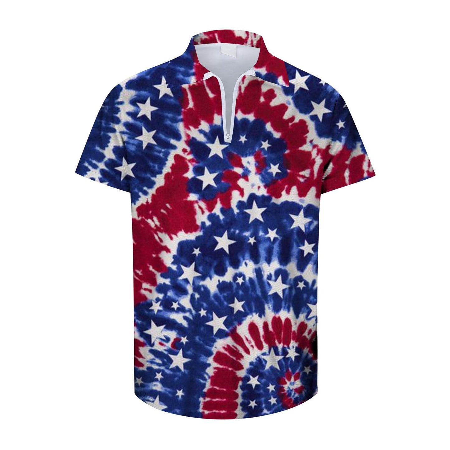 Generic Mens 2 Piece Outfits American Flag Polo Shirt Short Sleeve and Short Sets Fashion Summer Casual Tracksuit, X-Large, #E07-dark Blue
