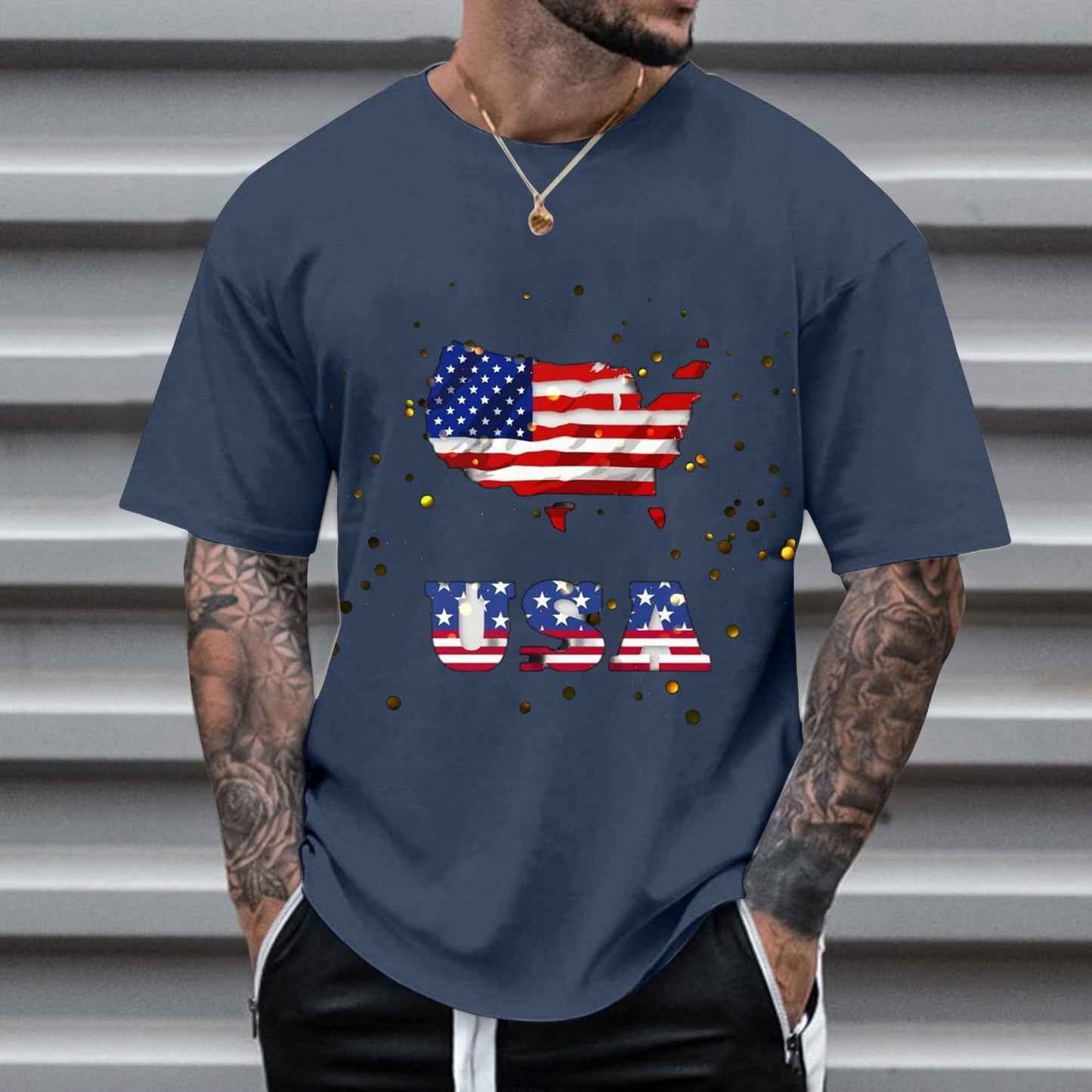 Prime Lightning Deals Today 1776 Patriotic 4th of July Mens T-Shirts Short Sleeve Crew Neck Shirts Casual Loose Fit Tops Athletic Quick Dry Active Tee Shirts