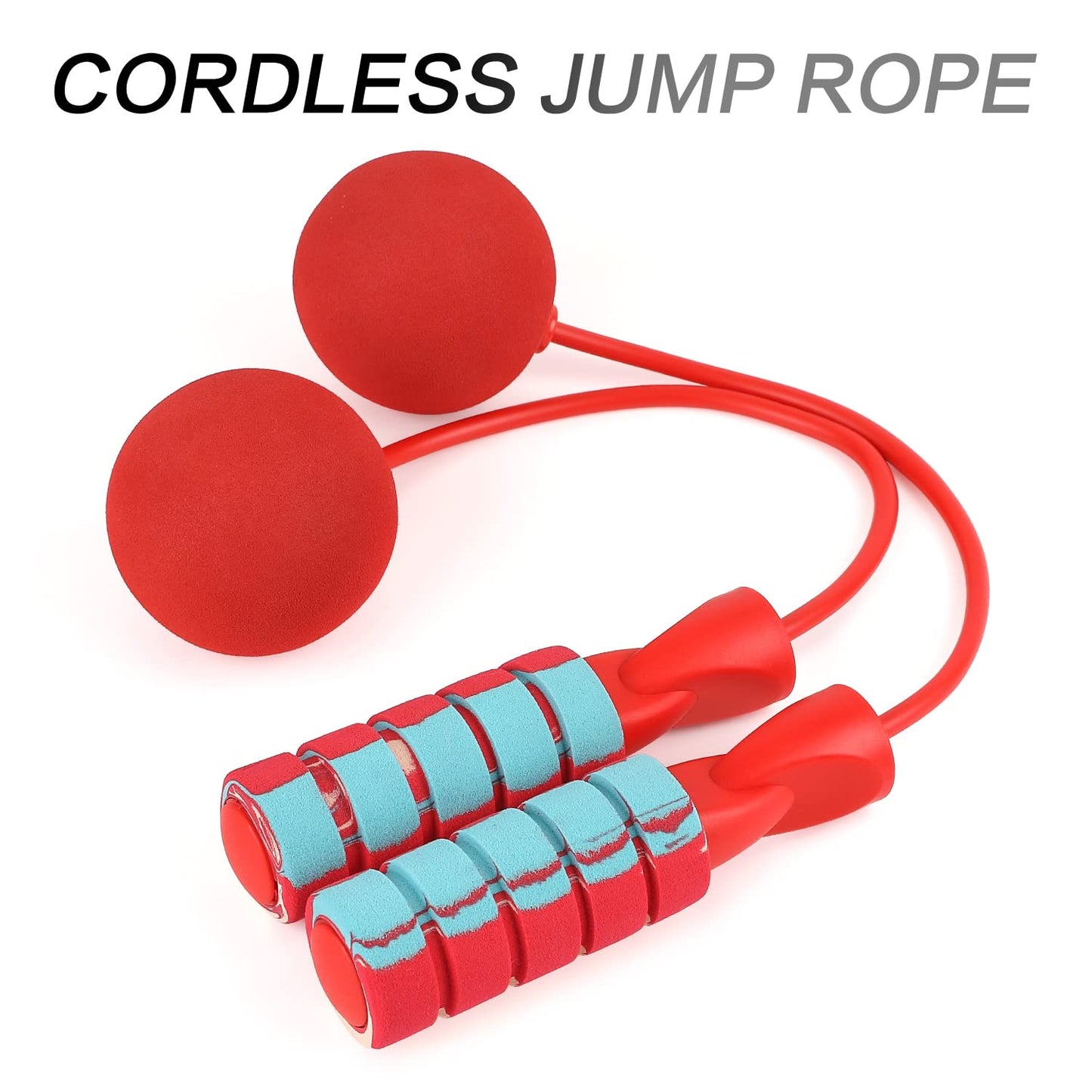 APLUGTEK Jump Rope, Weighted Cordless Jump Rope for Fitness, Tangle-Free Rapid Speed Cordless Jump Rope Workout for Men, Women, Children……