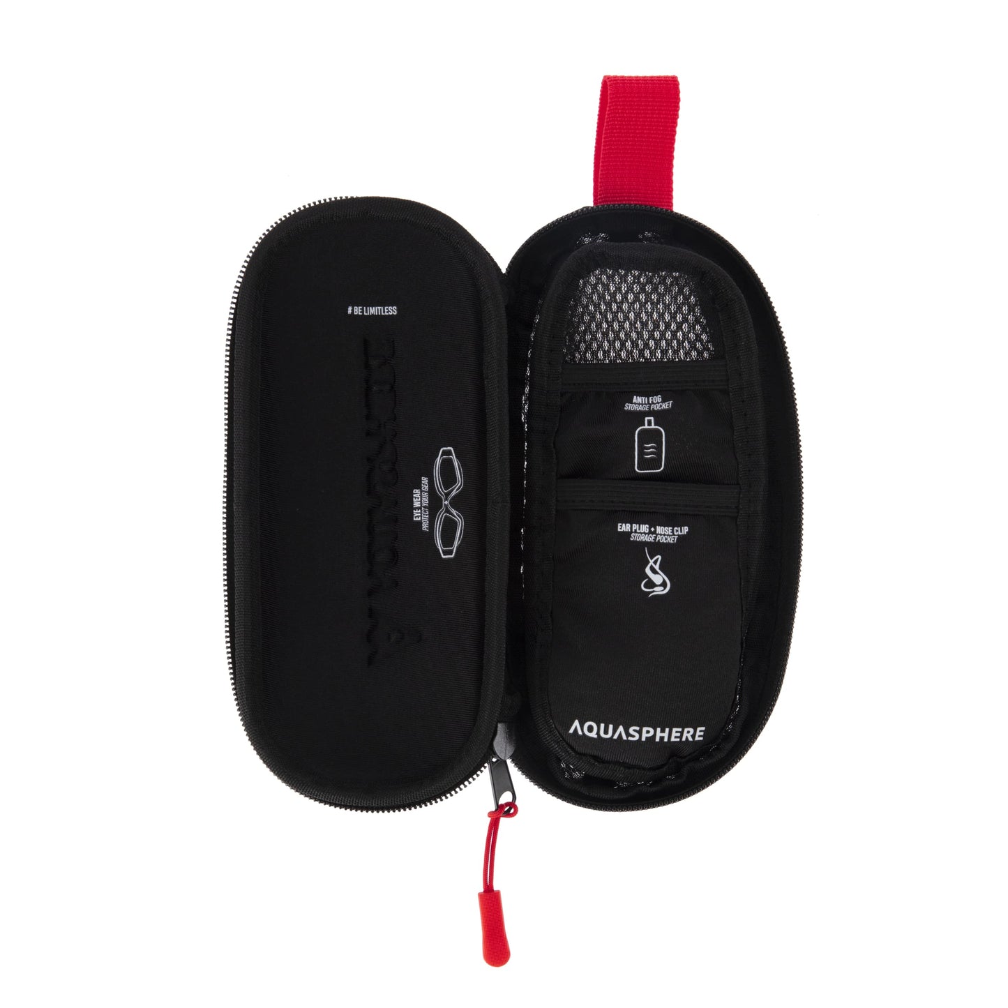 Aqua Sphere 176106 Aqua Sphere Swim Goggle Case Swim Goggle CASE BK/RED