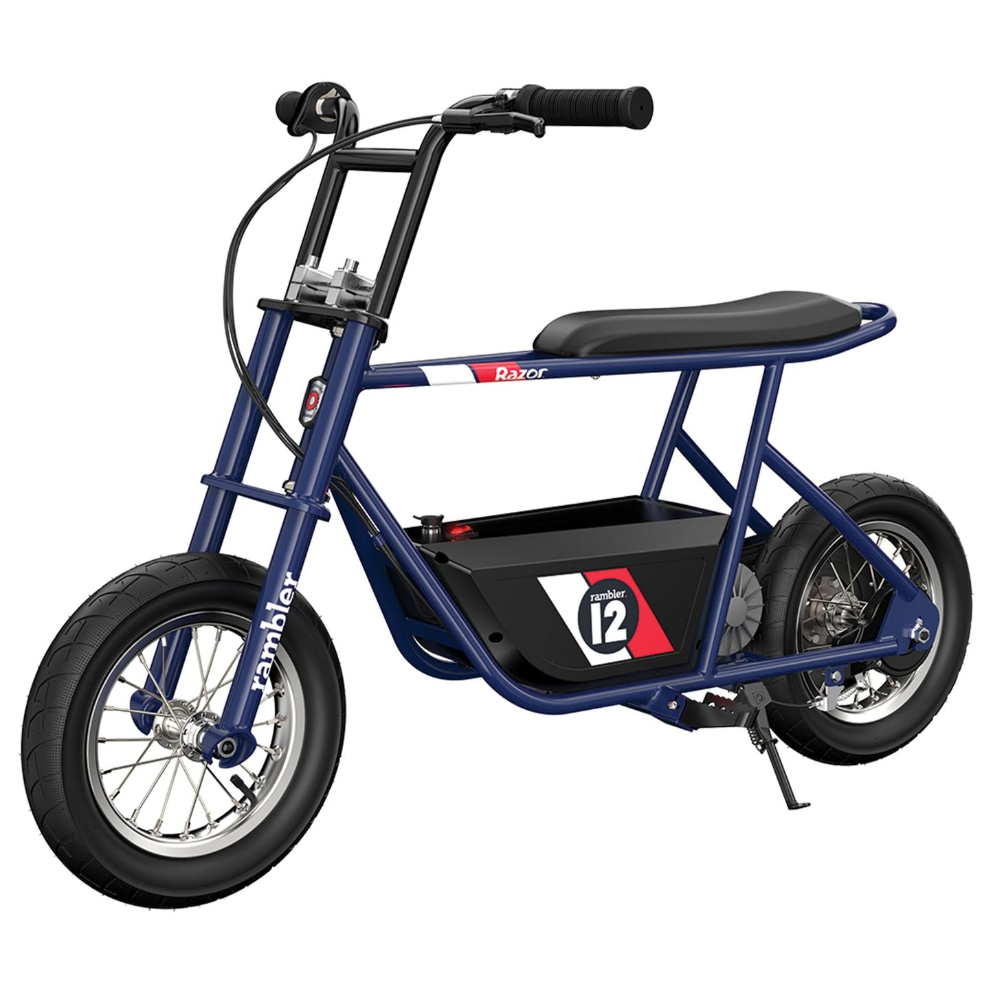 Razor Rambler 12 Electric Retro Minibike for Adults with 250W Motor, 12 Inch Tires, & 24V Battery, Dark Blue