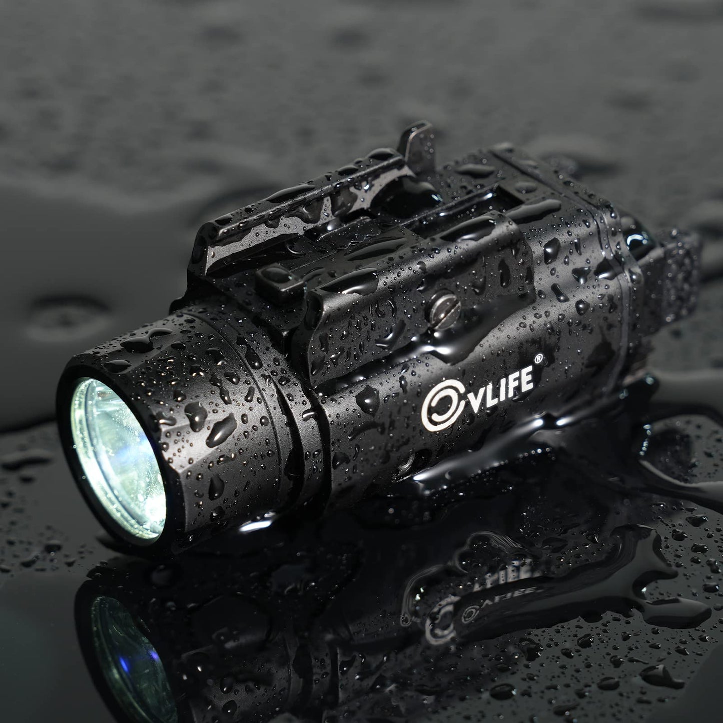CVLIFE 1500 Lumens Pistol Light Laser Combo, Strobe & Memory Function for Green Laser Light Combo and Picatinny Flashlight with Adjustable Rail Magnetic USB Rechargeable Compact Tactical Flashlight