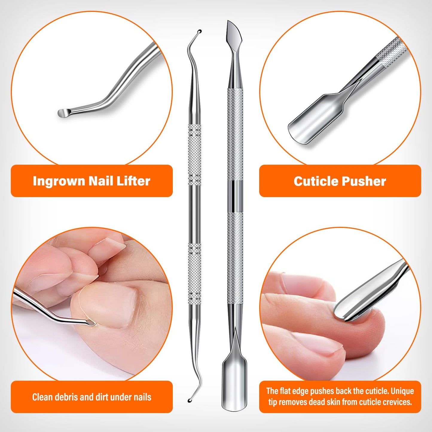 Toenail Clippers for Seniors Thick Toenails, Heavy Duty Large Toe Nail Clippers for Men Thick Nails with Wide Opening, Sharp Ingrown Toenail Clippers Nail Cutter Long Handle with Slanted Curved Blade