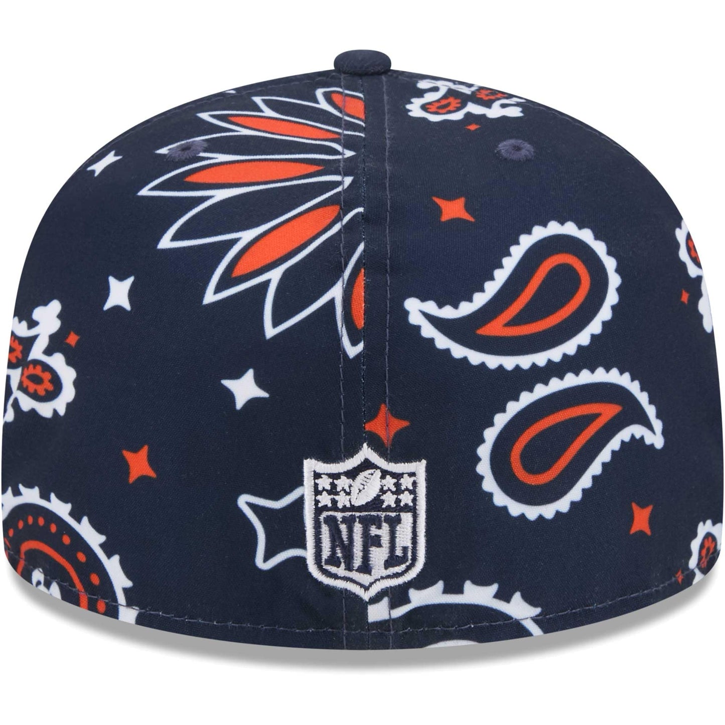 New Era Men's Navy Chicago Bears Paisley 59FIFTY Fitted Hat