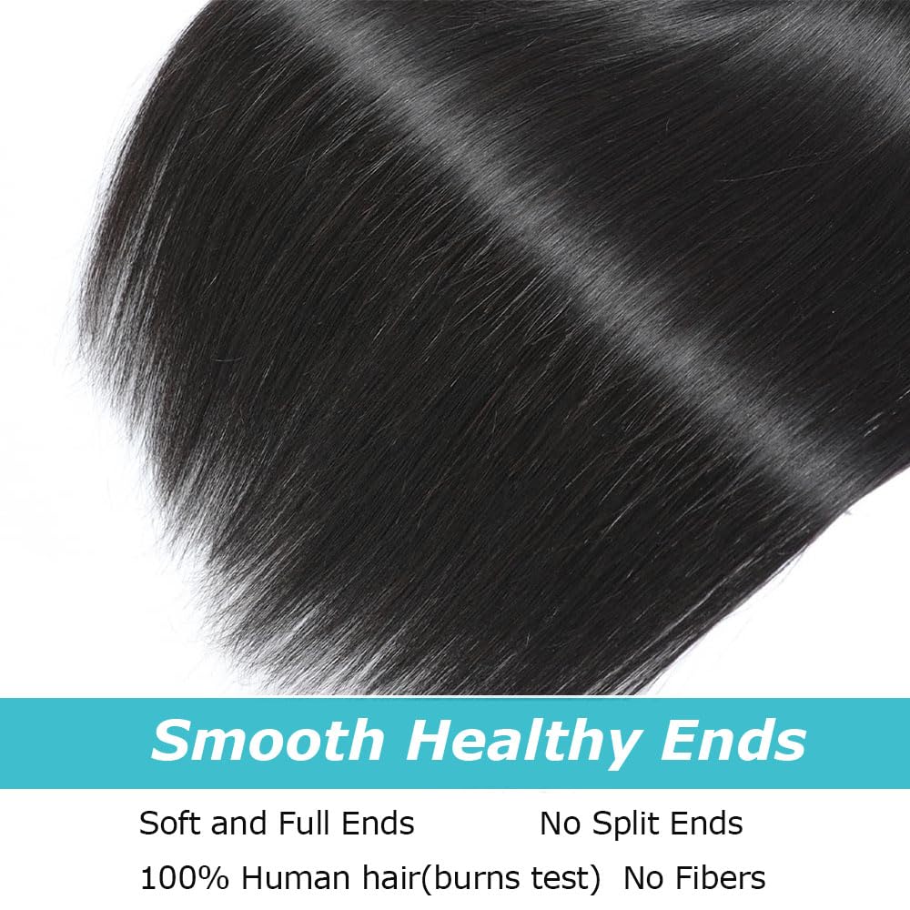 AnJudyReid 11A Straight Hair Bundles 1 Bundles Brazilian Virgin Human Hair Bundles Straight 22 Inch 100% Unprocessed Virgin Hair 1 Bundles Straight Weave Hair Human Bundles