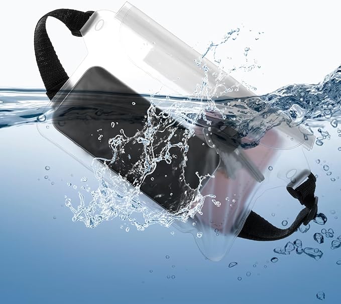 Waterproof Fanny Pack Adjustable Waist Strap Clear Fanny Pack for Women, Waterproof Belt Bag Water Park Essentials, Fanny Dry Pack for Beach, Camping and Swimming