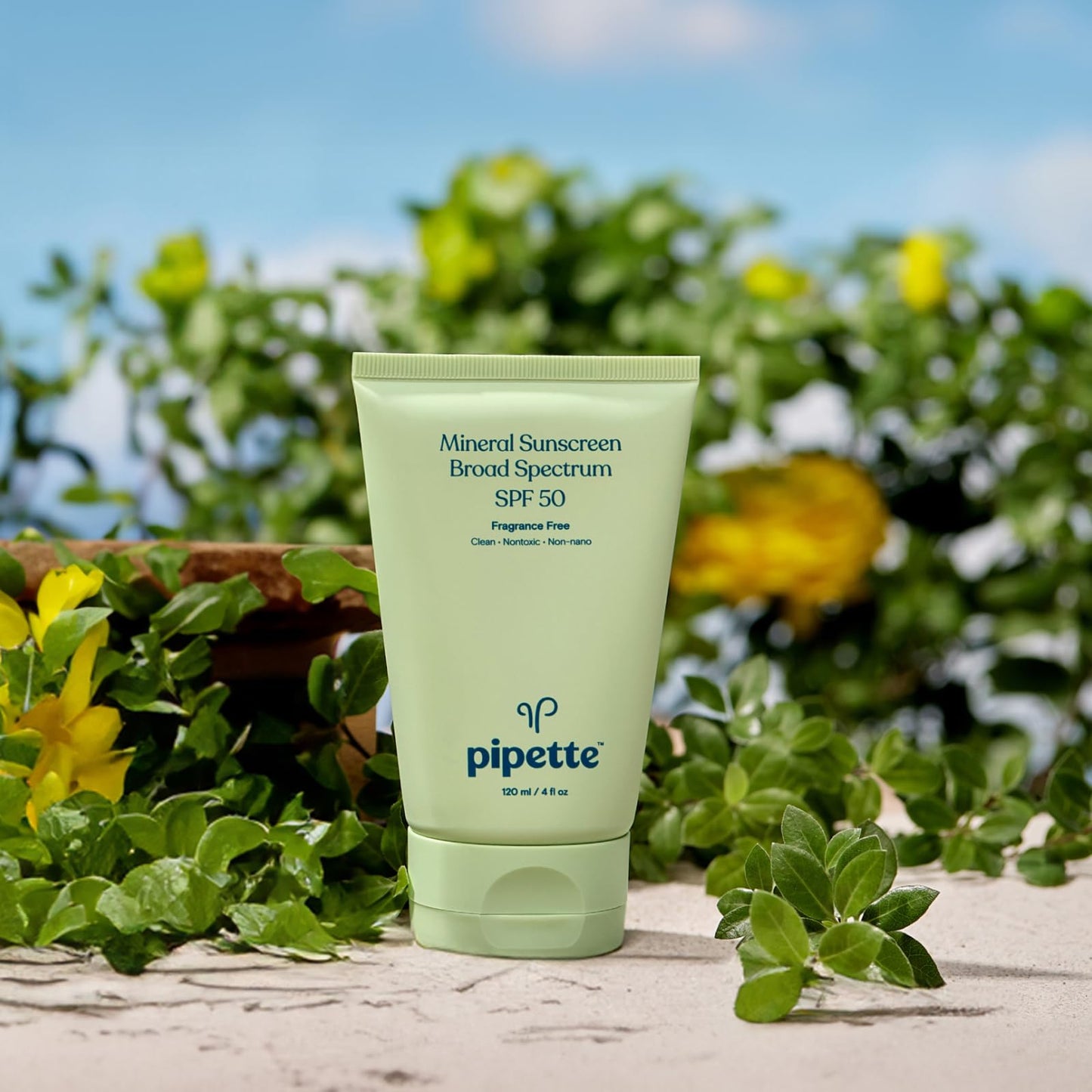 Pipette Mineral Sunscreen - SPF 50 Broad Spectrum Baby Sunblock with Non-Nano Zinc, UVB/UVA Non-Toxic Sun Protection for Kids & Sensitive Skin, 4 fl oz