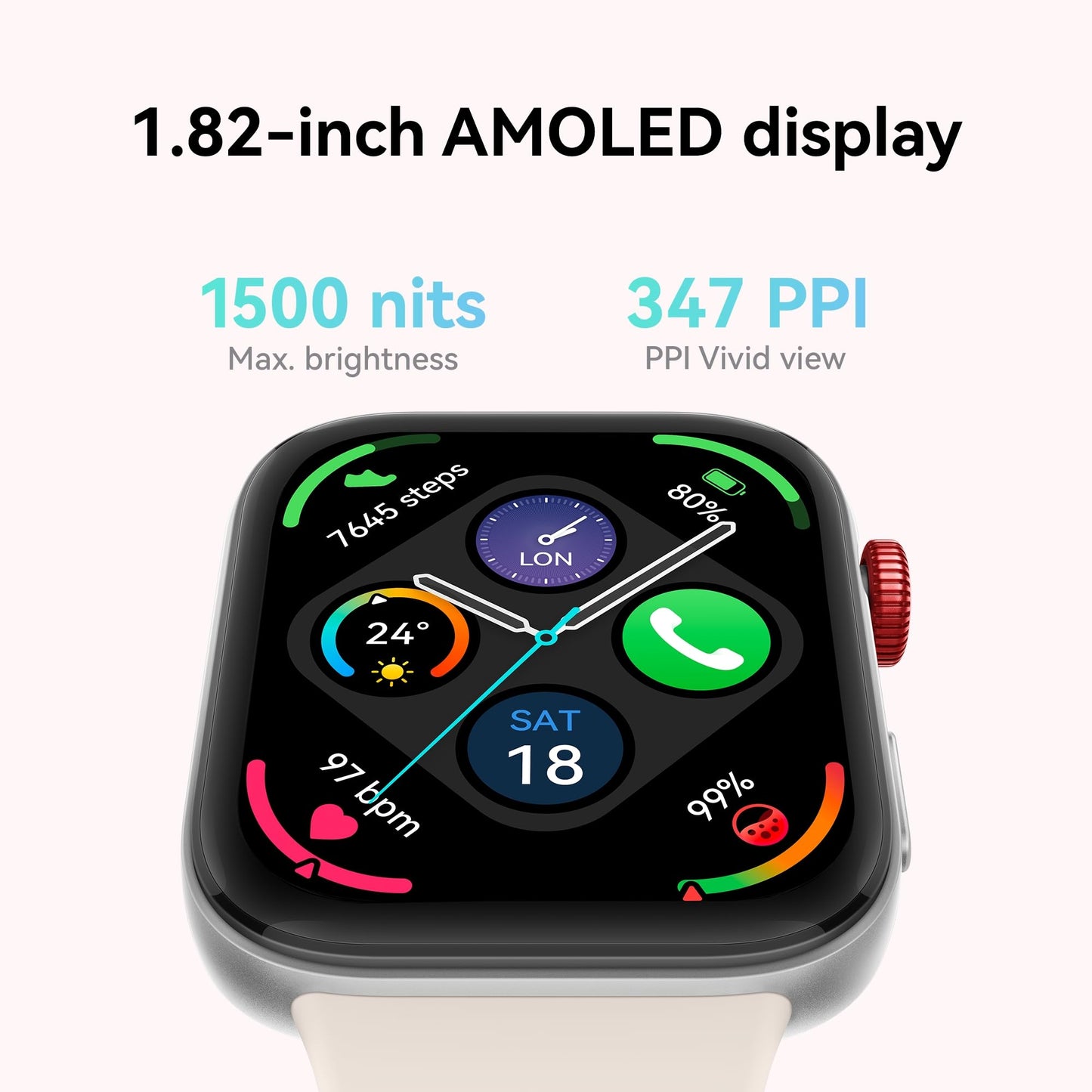 HUAWEI Watch FIT 3,1.82" AMOLED Display ,Ultra-Slim Design,All-Round Fitness Management,Comprehensive Health Managment,Durable Battery Life,Compatible with iOS Android Grey
