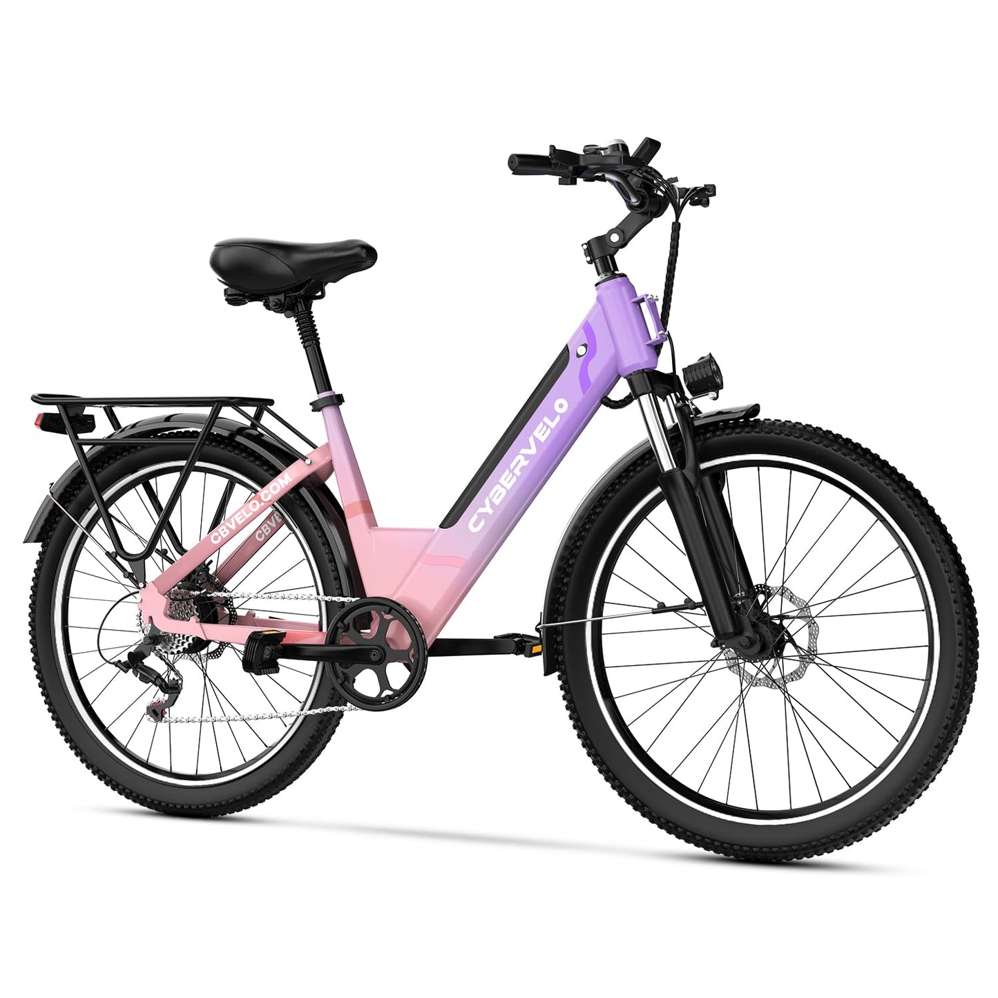 DriftGod 26" Electric Bike for Adults β Powerful 1000W Motor, 48V Removable Battery, 7-Speed, Front Suspension & LCD Display β Commuter and Mountain EBike for Women