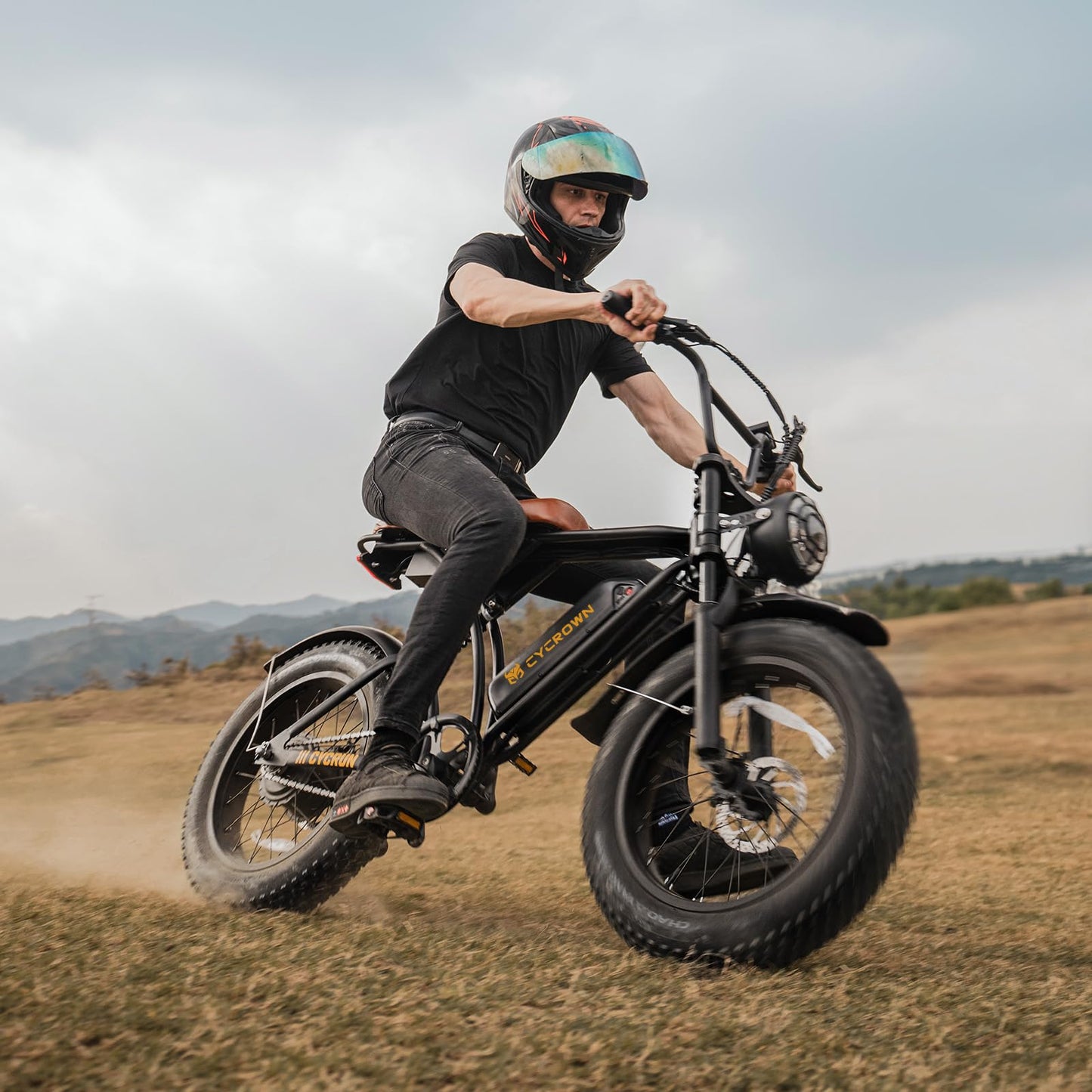 CYCROWN Electric Bike for Adults,Peak 1000W/1500W Motor,20/28MPH 55-150Mile ebikes for Adults with 10.4AH/13AH/26AH Battery,20" Fat Tire Electric Dirt Bike Commuting Off Road Ebike, UL2849