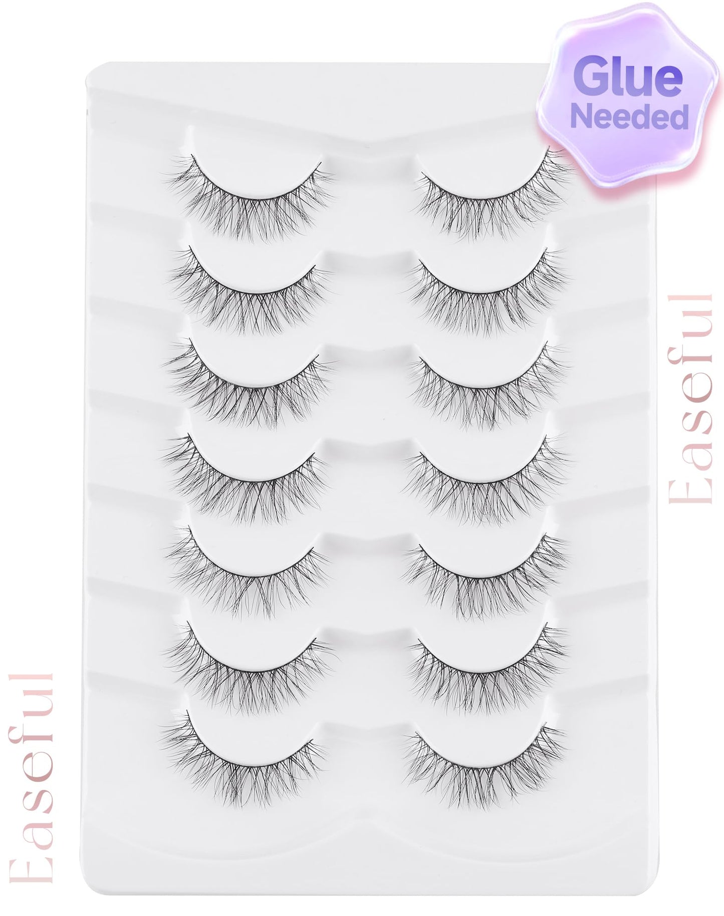 Natural Lashes Natural Eyelashes Natural Look Wispy Lashes Mink Lashes False Eyelashes Fake Eyelashes C Curl Lashes Strip Lashes Pure-08