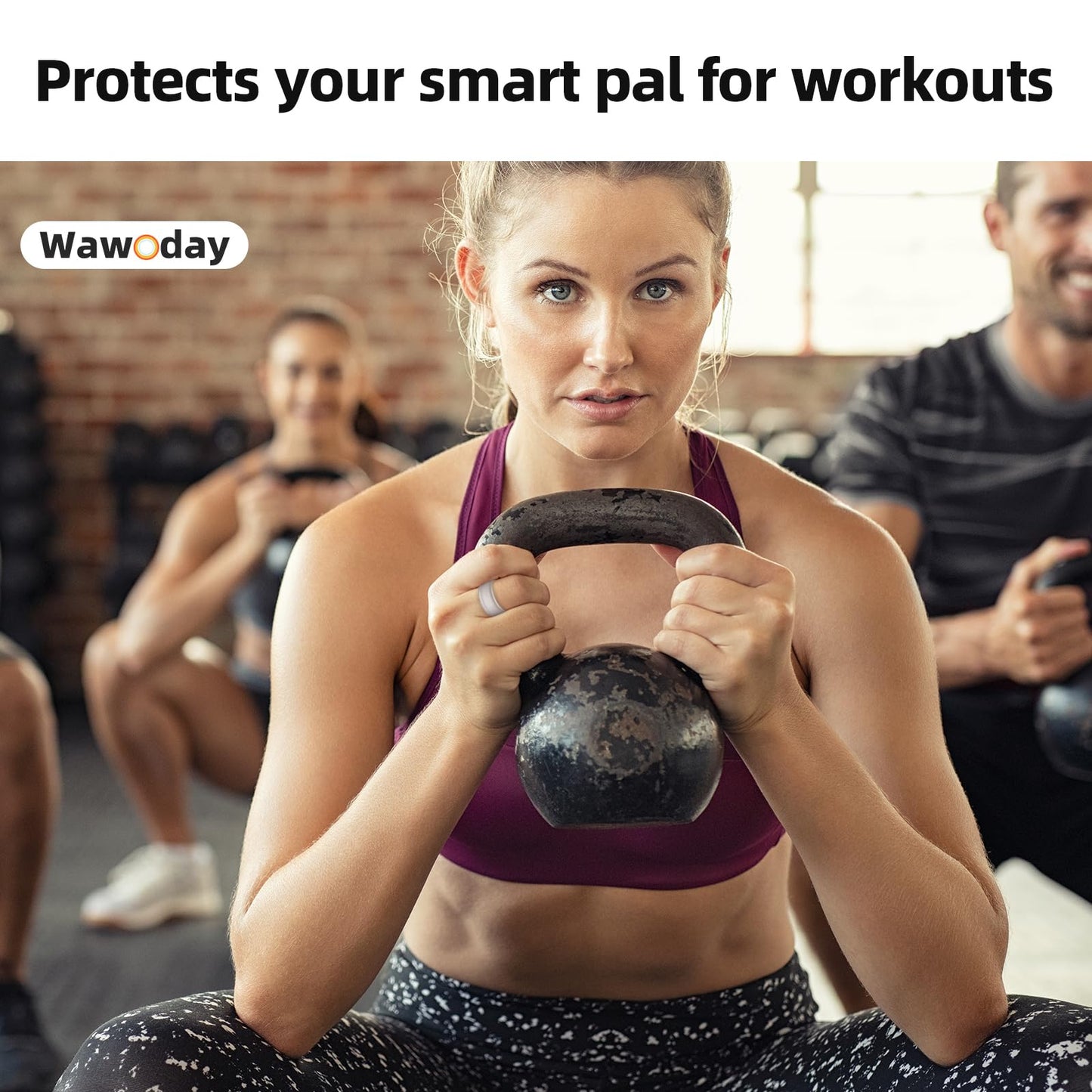 Wawoday Silicone Ring Protector Compatible with Oura Ring/Ringconn Ring Case, Elastic Ring Cover for Smart Ring Working Out (S (6/7/8/9/10), Clear)