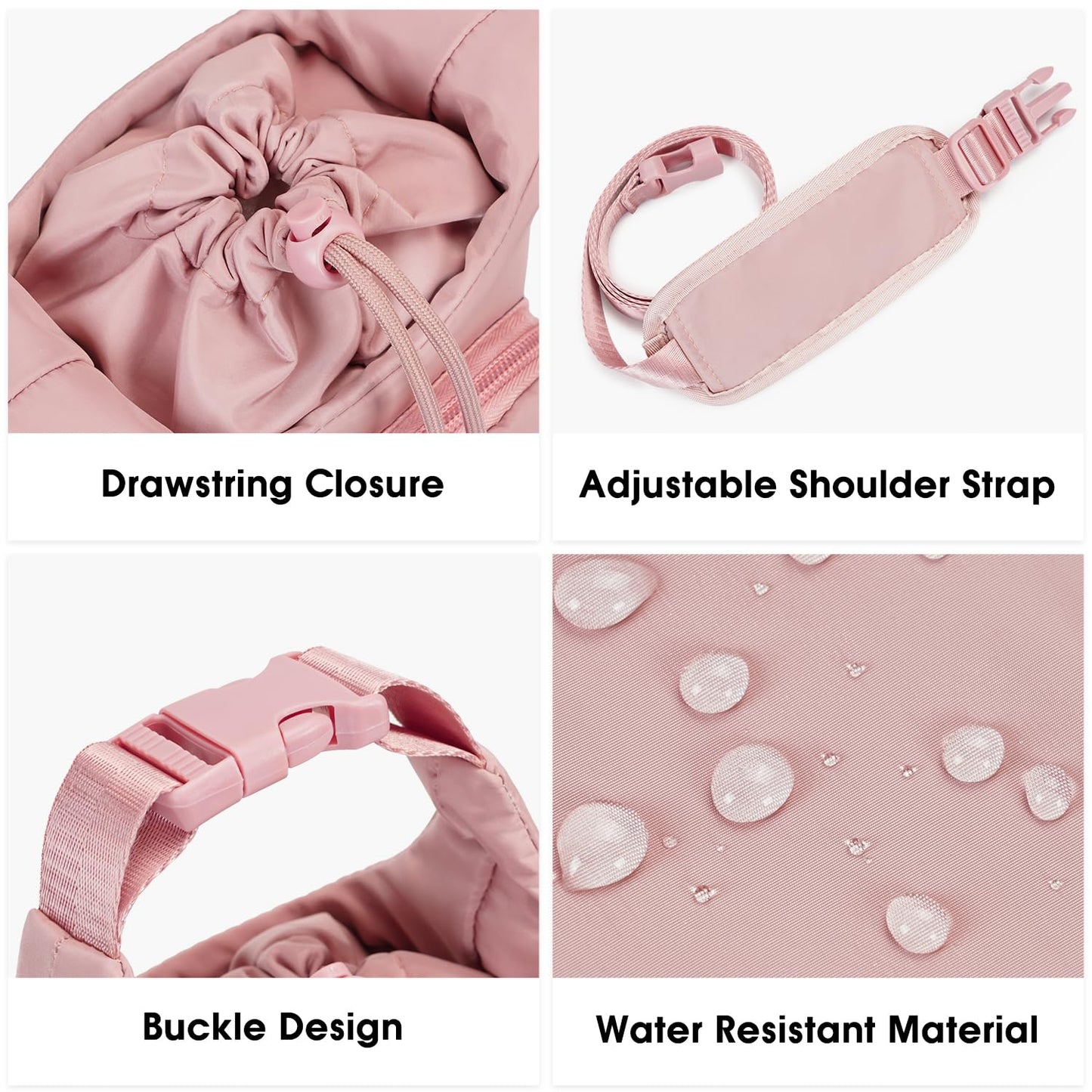 Ceneda Water Bottle Carrier Bag with Phone Pocket 32oz 40oz Tumbler Insulated Water Bottle Holder with Adjustable Shoulder Strap Carrier Sling Bag (Pink)