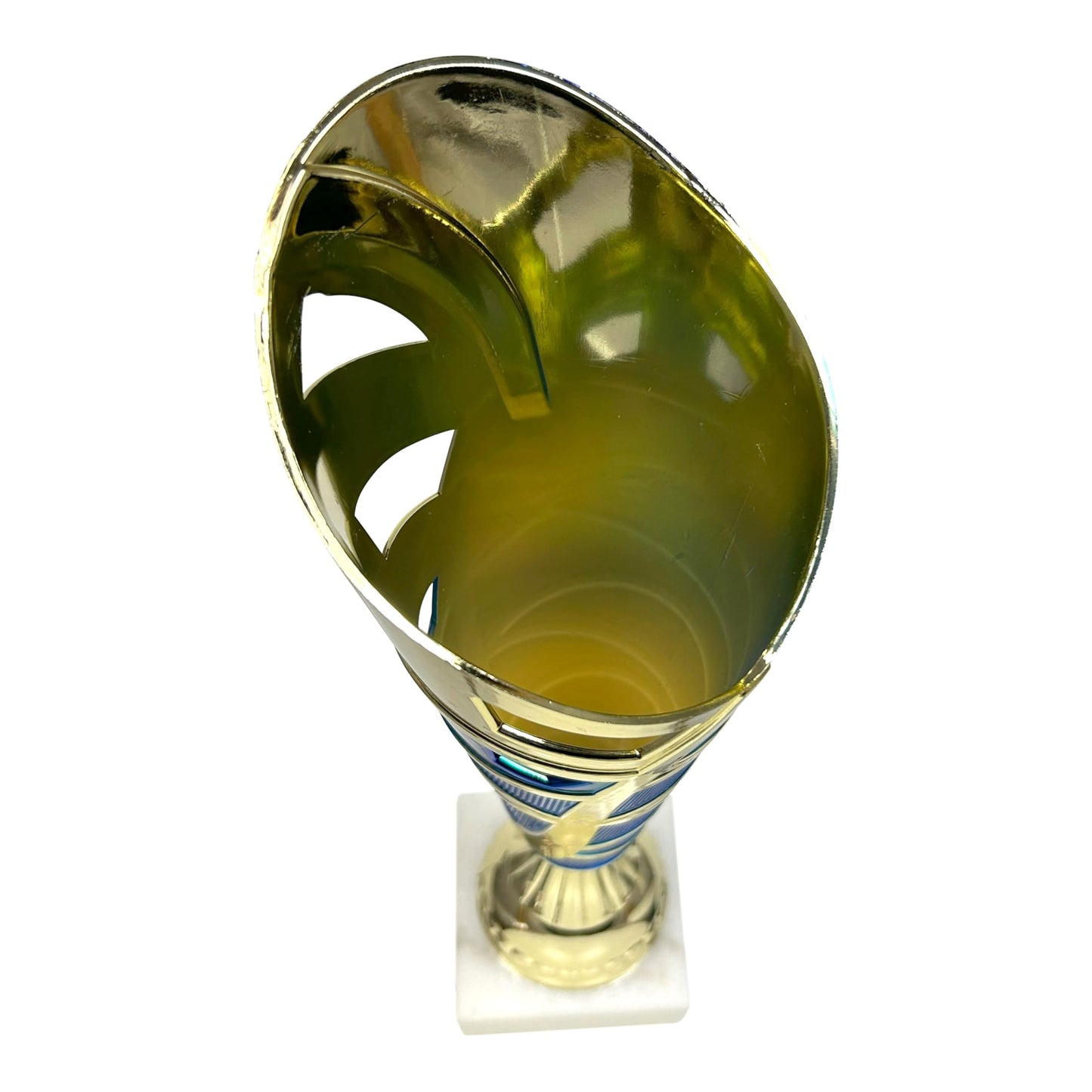 Express Medals 13 Inch Blue and Gold Trophy Cup - Event, Sport Tournaments, Competitions, Recognition Gift or Award, 13 Inches Tall x 4 Inches Wide. AMC331-C