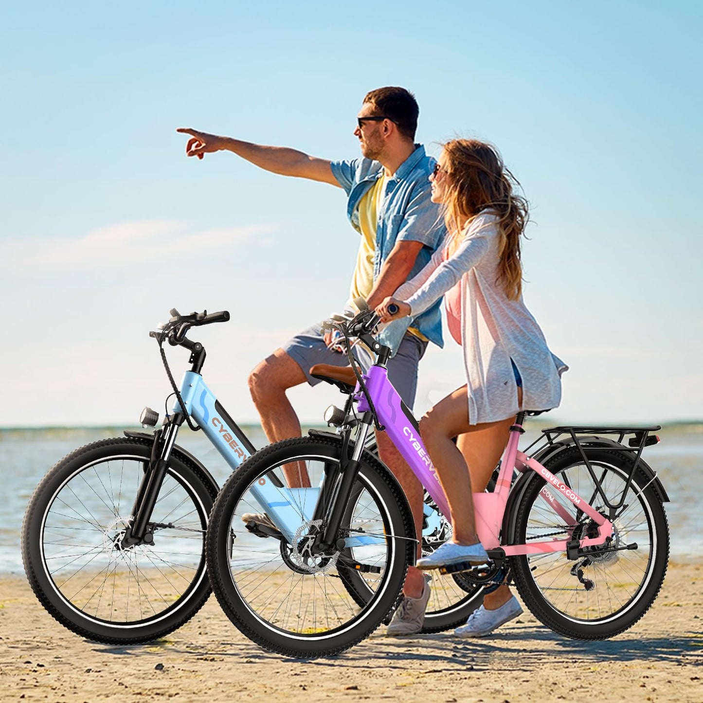 DriftGod 26" Electric Bike for Adults β Powerful 1000W Motor, 48V Removable Battery, 7-Speed, Front Suspension & LCD Display β Commuter and Mountain EBike for Women