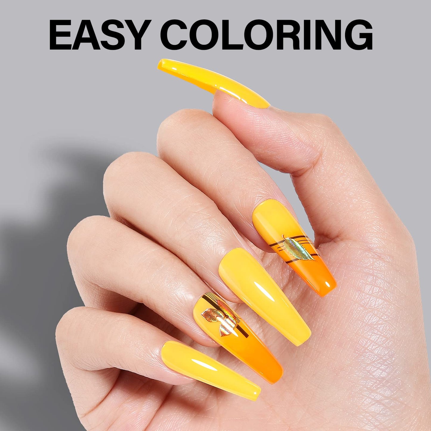 AILLSA Long Coffin Nail Tips - Upgraded Matte Soft Full Cover Gel Nails Tips No Filed, 240Pcs Pre-shaped Gelly Tips Acrylic Clear Fake Press On Nail Tip for Soak Off Nail Extension 10 Sizes