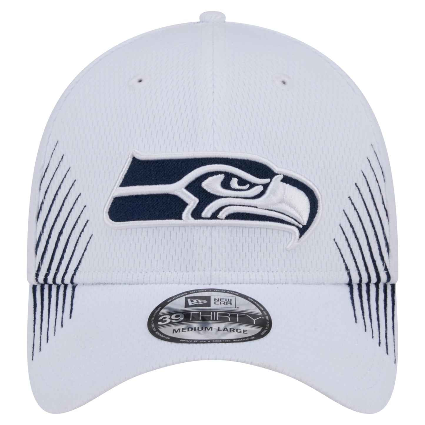 New Era Men's White Seattle Seahawks Active 39THIRTY Flex Hat