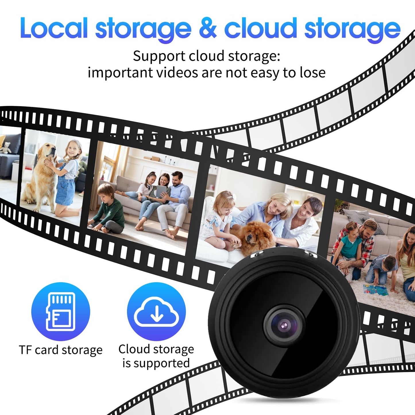 Small Hidden Camera WiFi Wireless Indoor, 1080P HD Spy Camera, Mini Camera, Security Cameras Wireless Indoor, Cloud Storage
